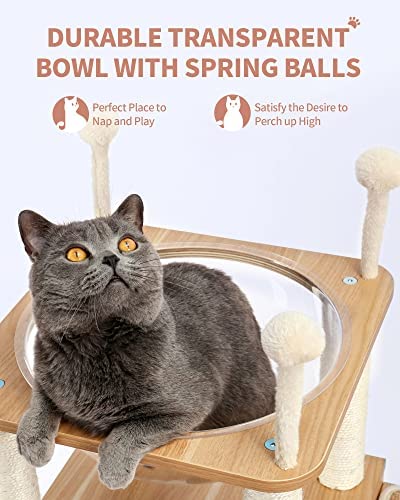 Made4Pets Árbol para Gatos Moderno con Rascadores Totalmente Cubiertos de Sisal