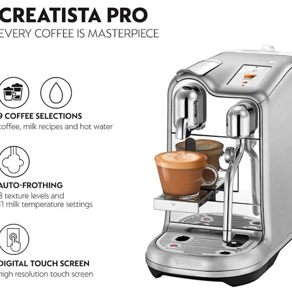 Cafetera Nespresso Creatista Pro por Sage | SNE900BSS4GUK1