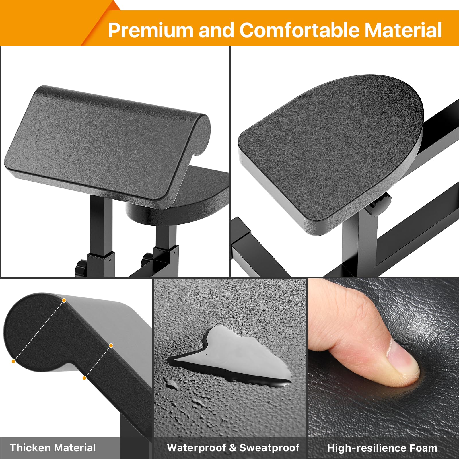 Uboway Banco de Curl Predicador Ajustable para Entrenamiento de Fuerza