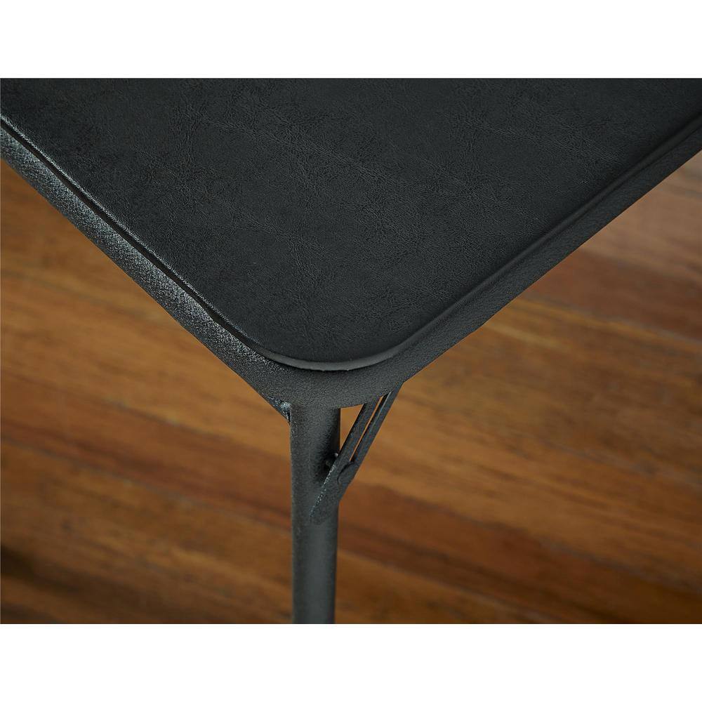 Mesa Plegable Cosco de 34 Pulgadas con Superficie de Vinilo Negro