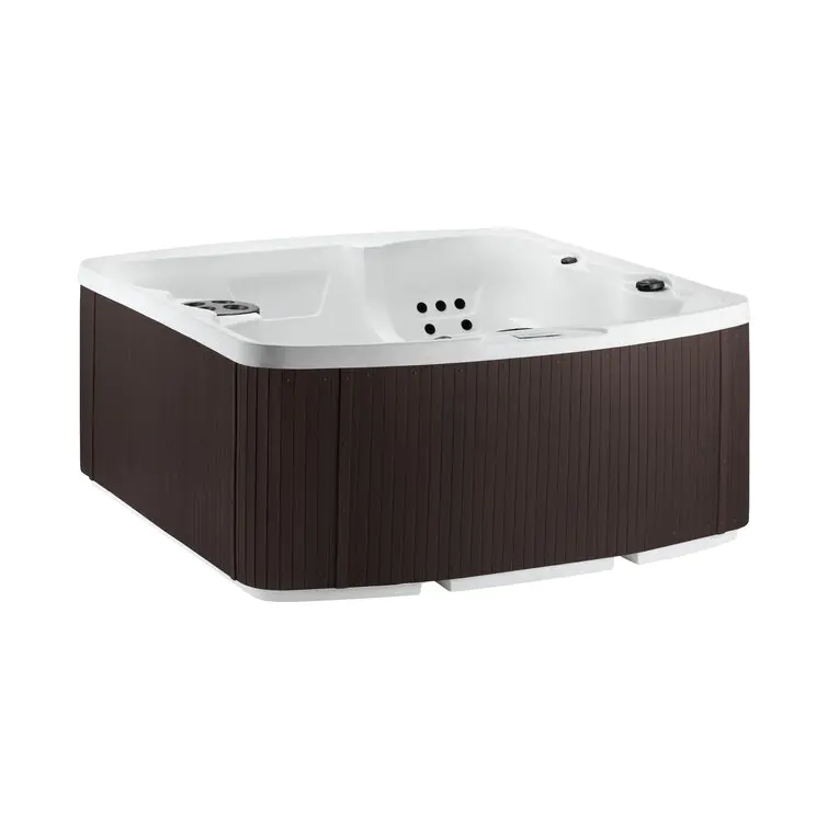 Lifesmart Spas – Spa rectangular Plug and Play 110 V, 5 personas, 23 chorros con ozonizador, color Espresso