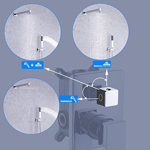 Sistema de Ducha KES con Cabezal de Ducha de Lluvia de 12 Pulgadas