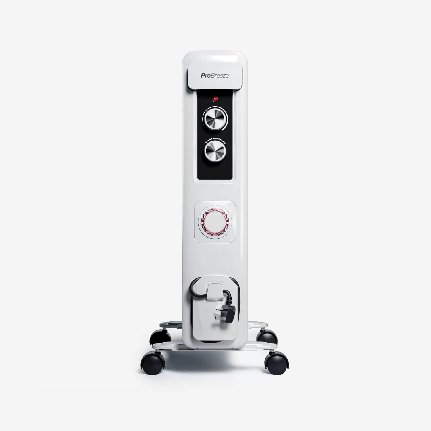 2025 Radiador de aceite 2500W, 11 aletas, con control termostático - Blanco