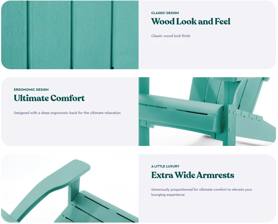 2025 PREVENTA: SEPTIEMBRE – Silla Adirondack Keter Alpine – Azul Verde Aqua