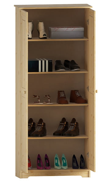 Armario despensa de madera maciza, armario independiente para cocina, clóset con estantes