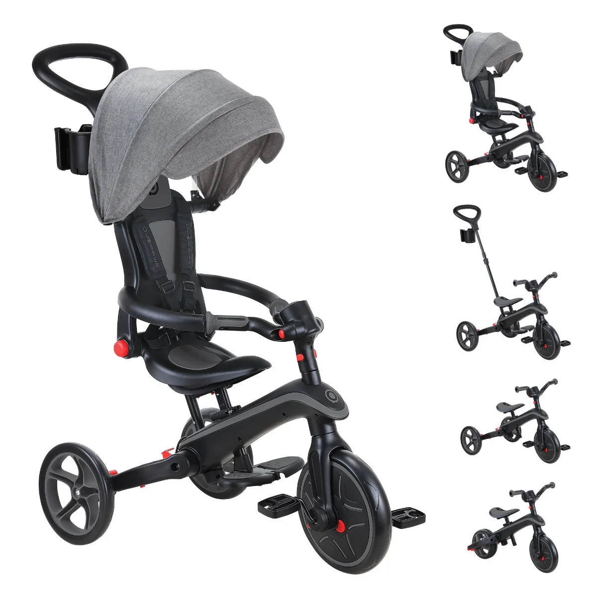 2025 Triciclo Plegable Globber EXPLORER 4 en 1 con Asa Parental