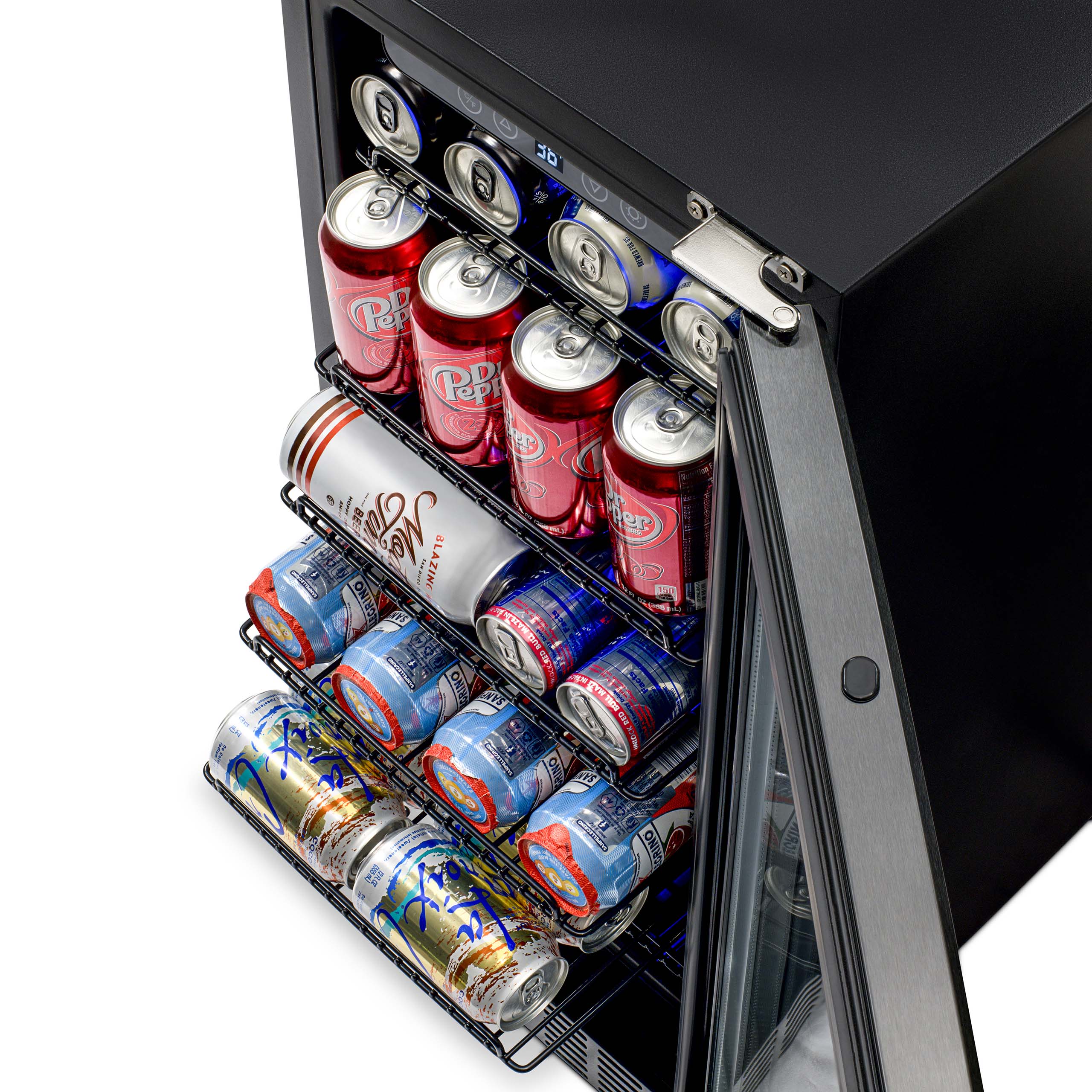 2025 Newair® Refrigerador Empotrable Negro para Bebidas – 96 Latas – 15 Pulgadas