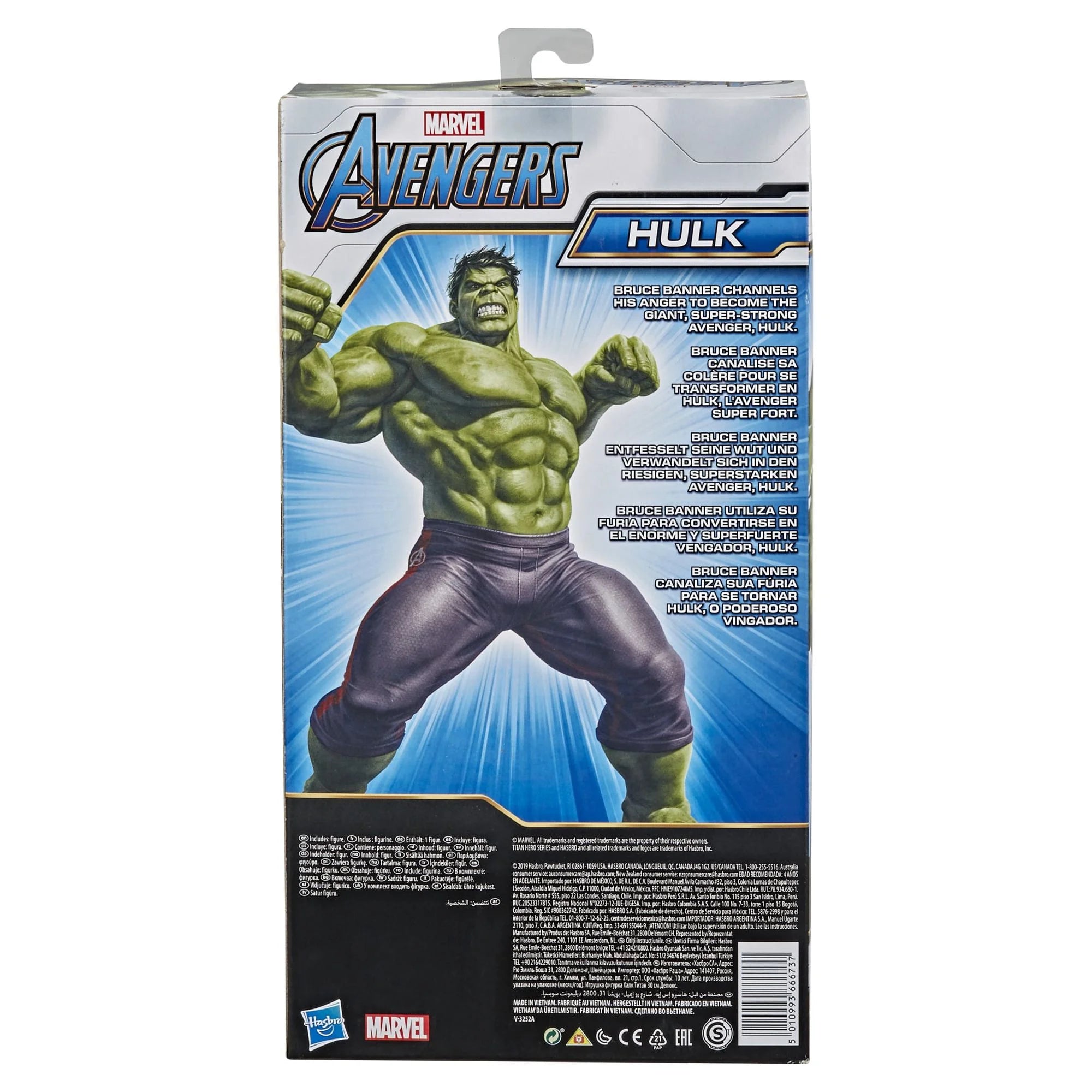 Figura de acción Marvel Avengers Titan Hero Series Blast Gear Deluxe Hulk, 12 pulgadas de alto