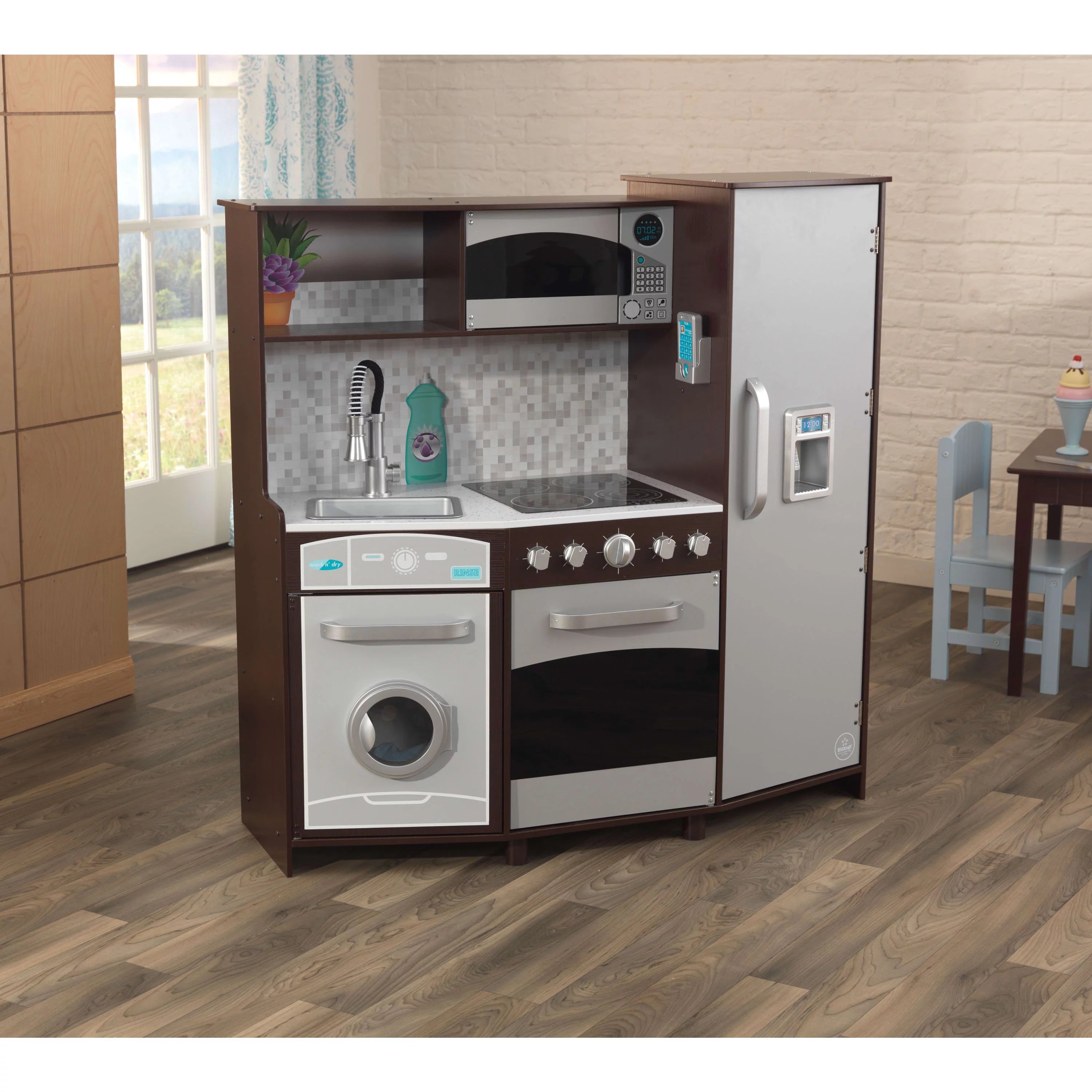 Cocina de Juego KidKraft Grande de Madera con Luces y Sonidos – Espresso