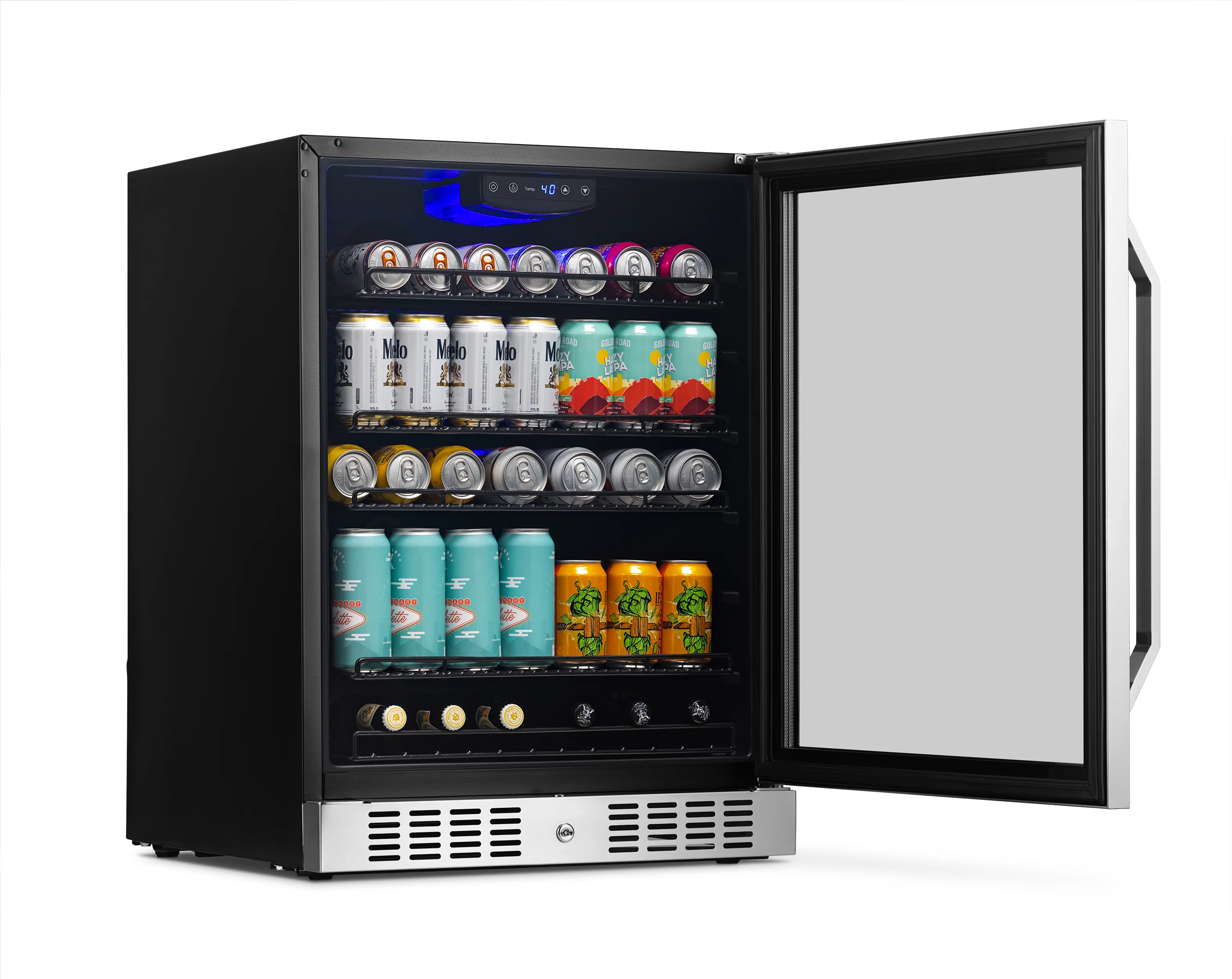 2025 Newair® Refrigerador de Bebidas Empotrable o Independiente de Acero Inoxidable – 177 Latas – 24”