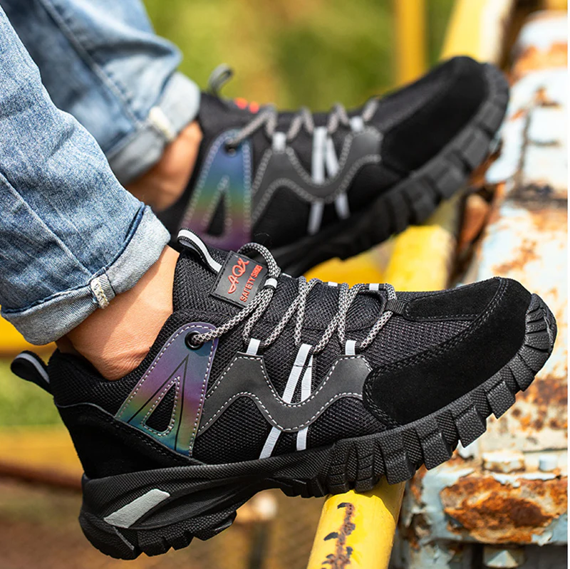 Buty ochronne damskie z noskiem metalowym – lekkie z siateczką i przyczepną podeszwą