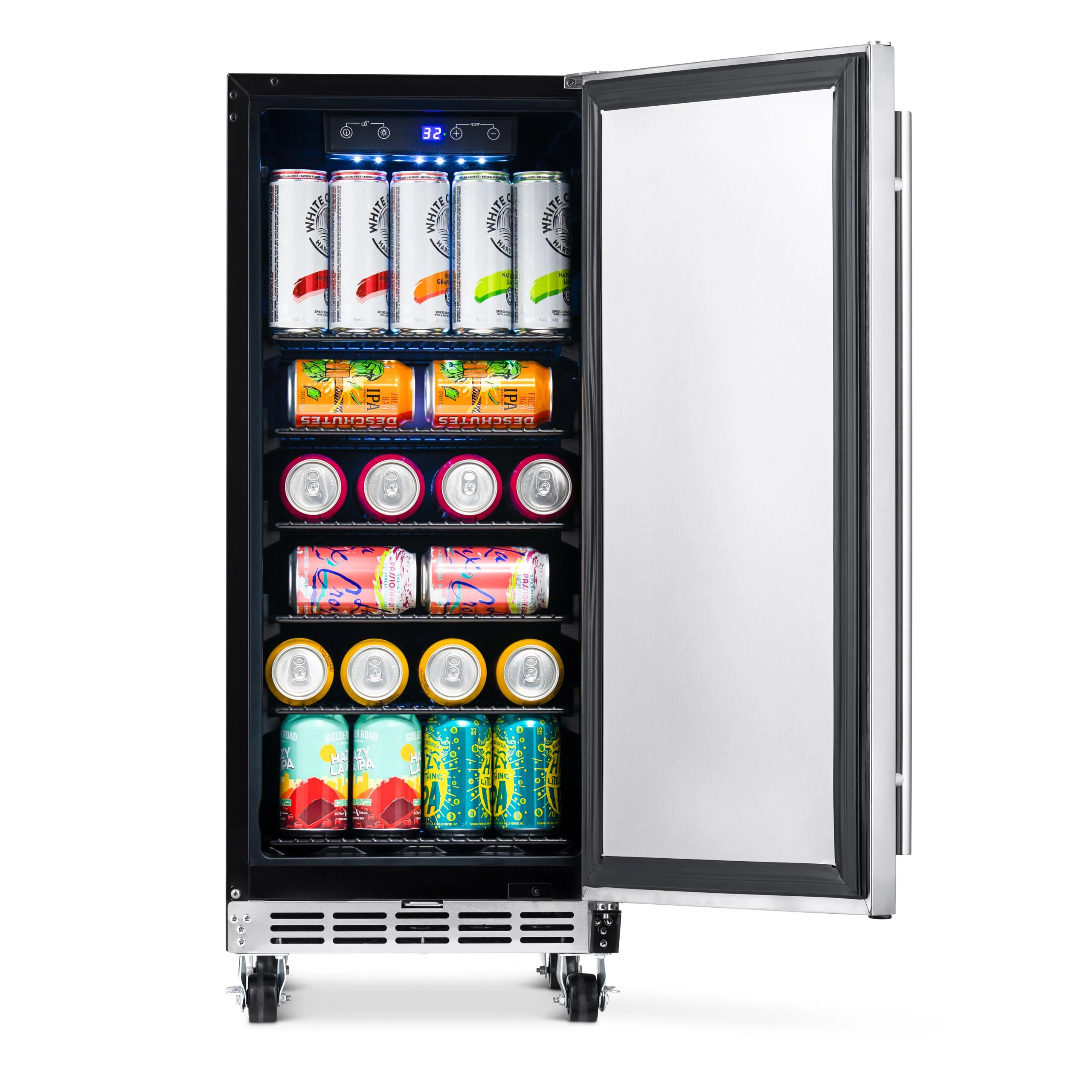 2025 Newair® Refrigerador Empotrable para Exteriores – 90 Latas – 15 Pulgadas