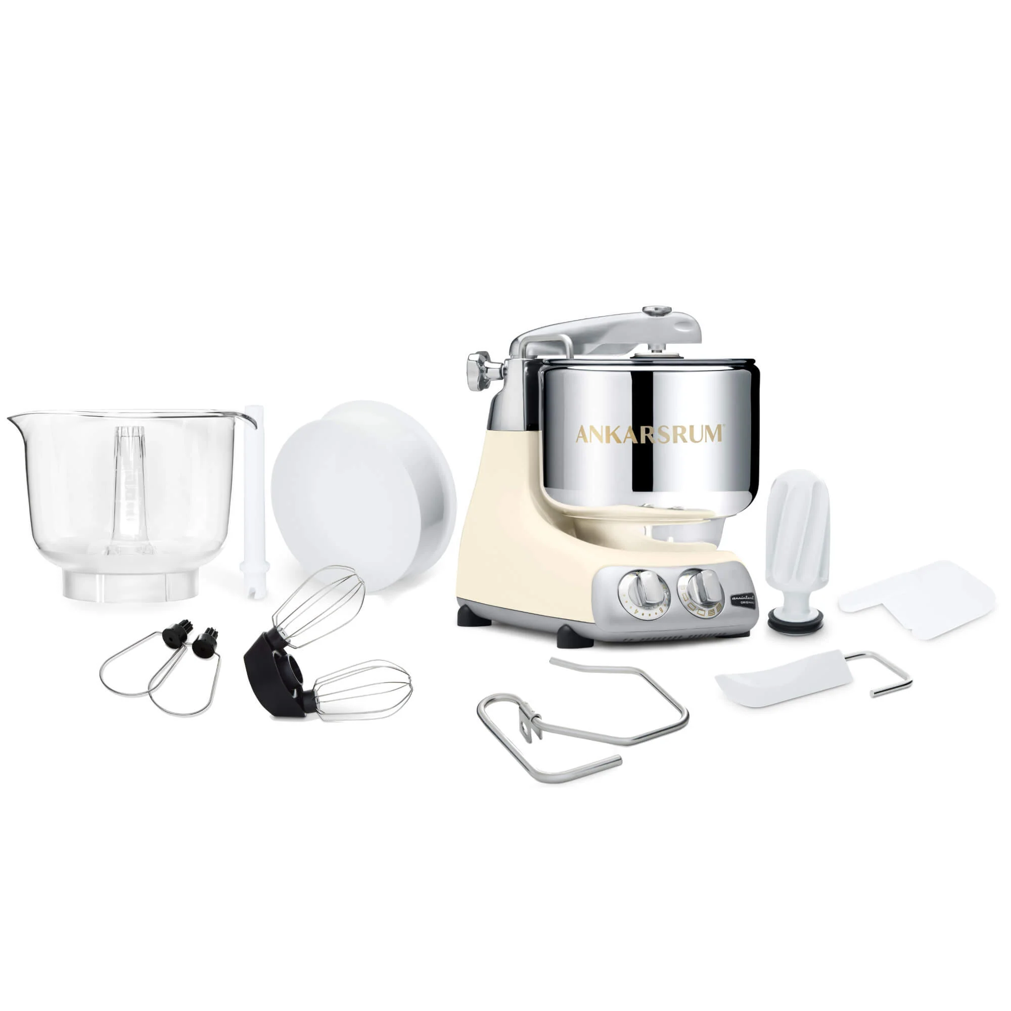 2025 Ankarsrum Assistent Original 6230 – Robot de cocina en crema clara, versátil, potente y elegante
