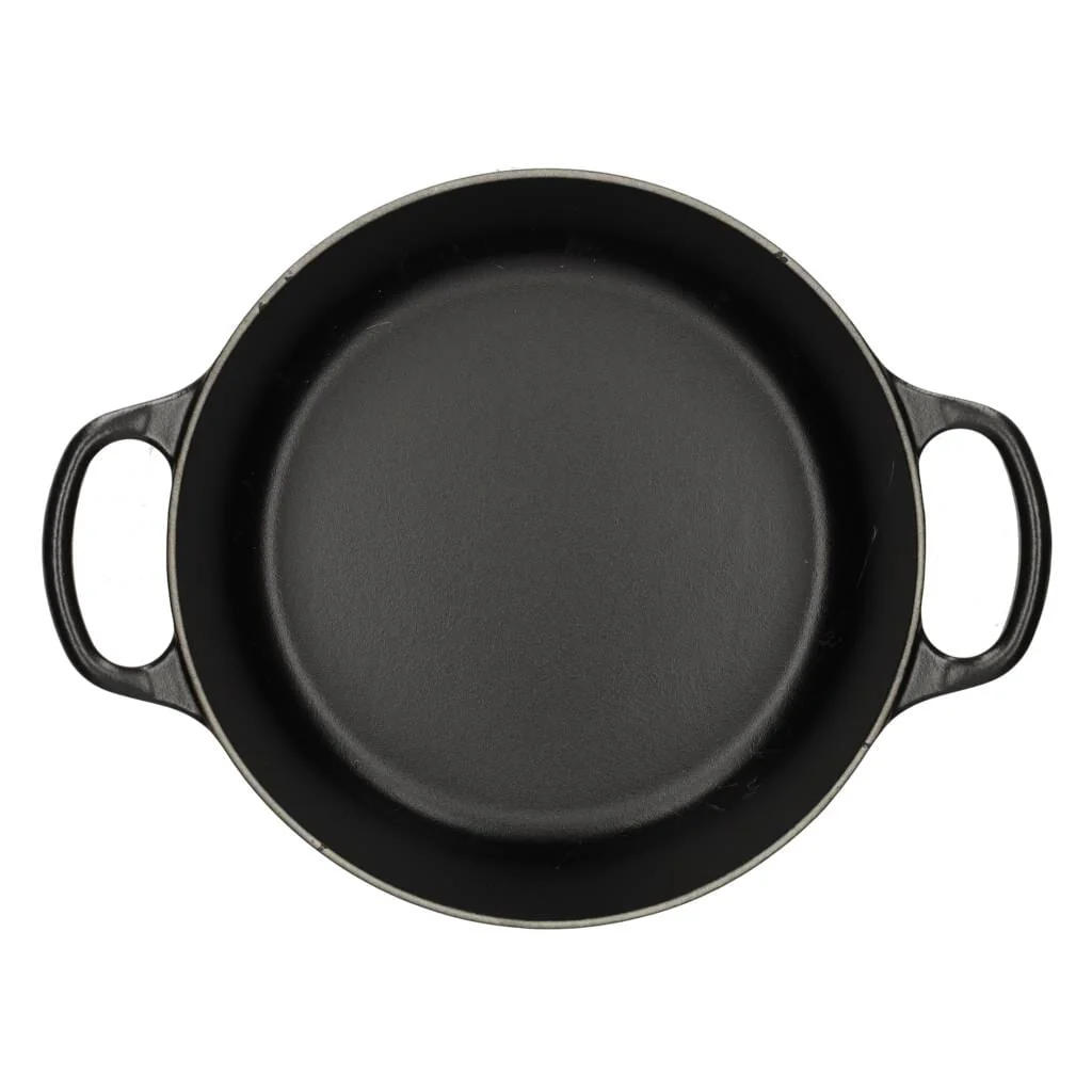 2025 Le Creuset - Sartén para asar / guisar Signature redonda negro mate 22 cm 3,3 l (interior negro)