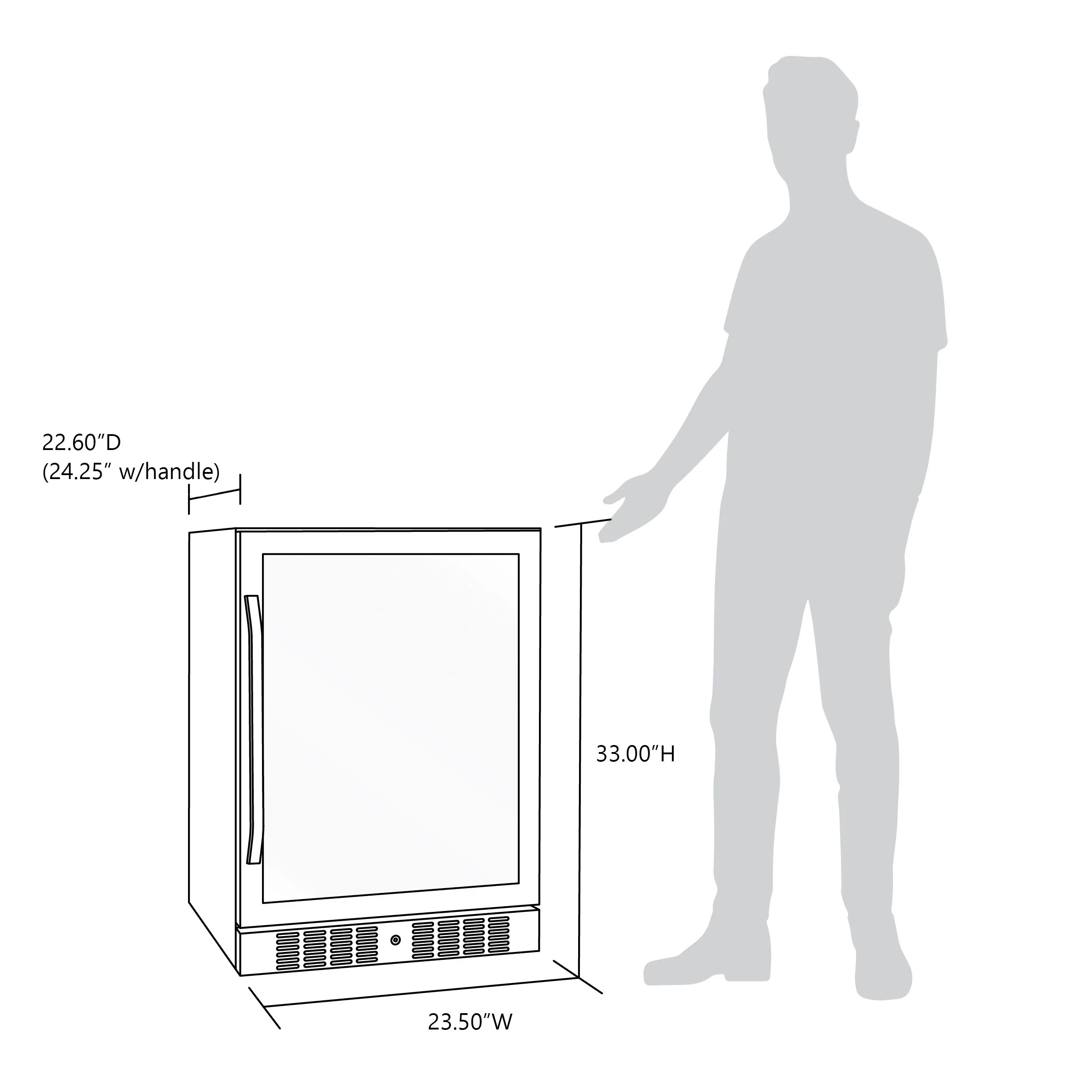 2025 Newair® Refrigerador de Bebidas Empotrable o Independiente de Acero Inoxidable – 177 Latas – 24”