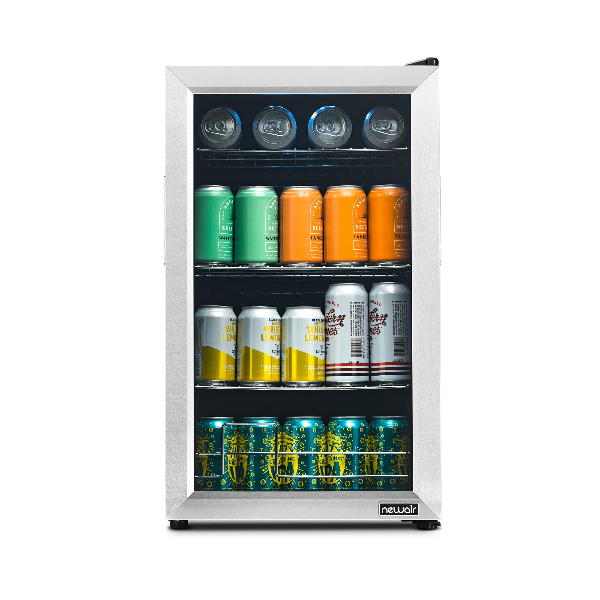 2025 Newair® Refrigerador de Bebidas Independiente de Acero Inoxidable – 100 Latas – 16,93”