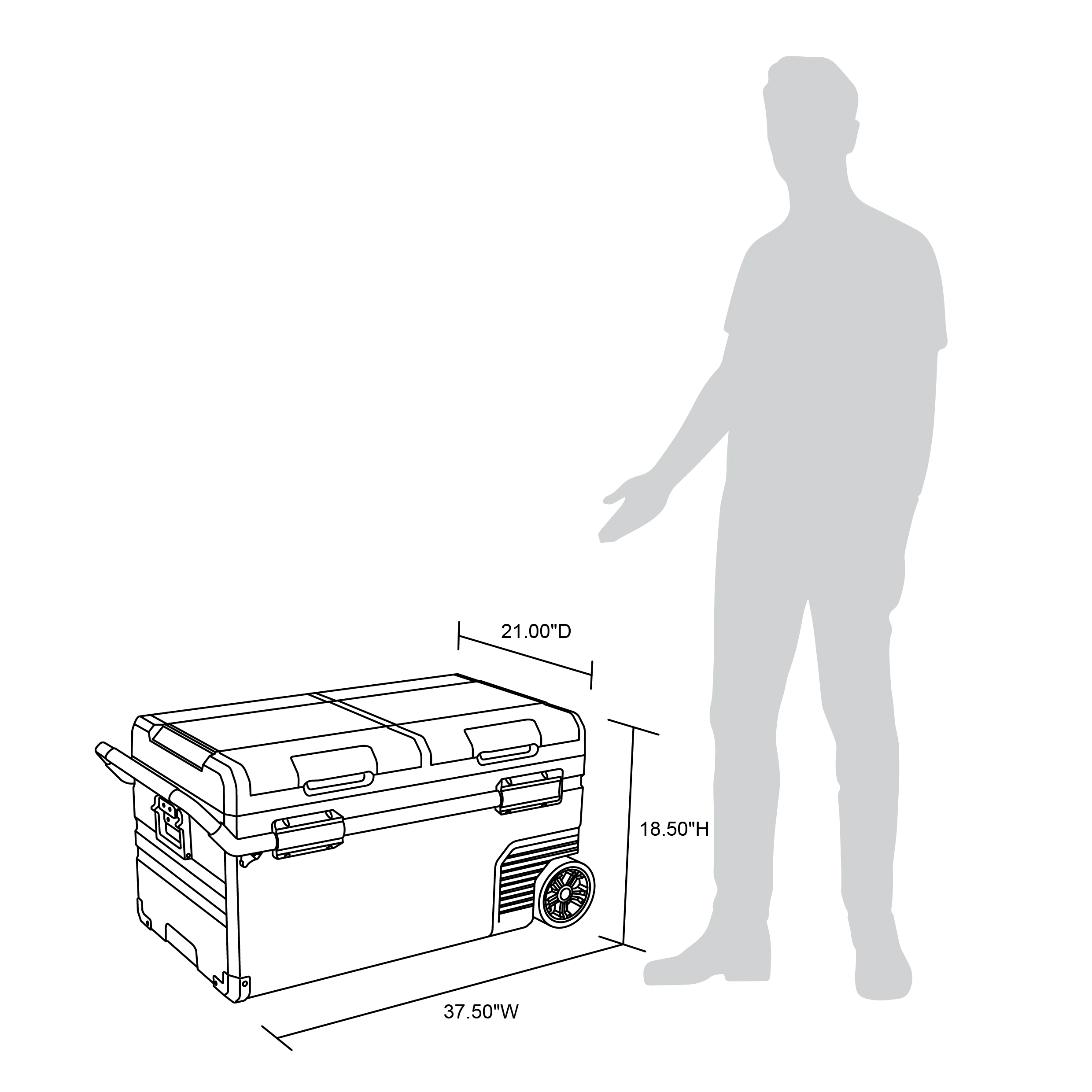 2025 Nevera eléctrica portátil de camping Newair®, 80 cuartos, 12 V/24 V CC