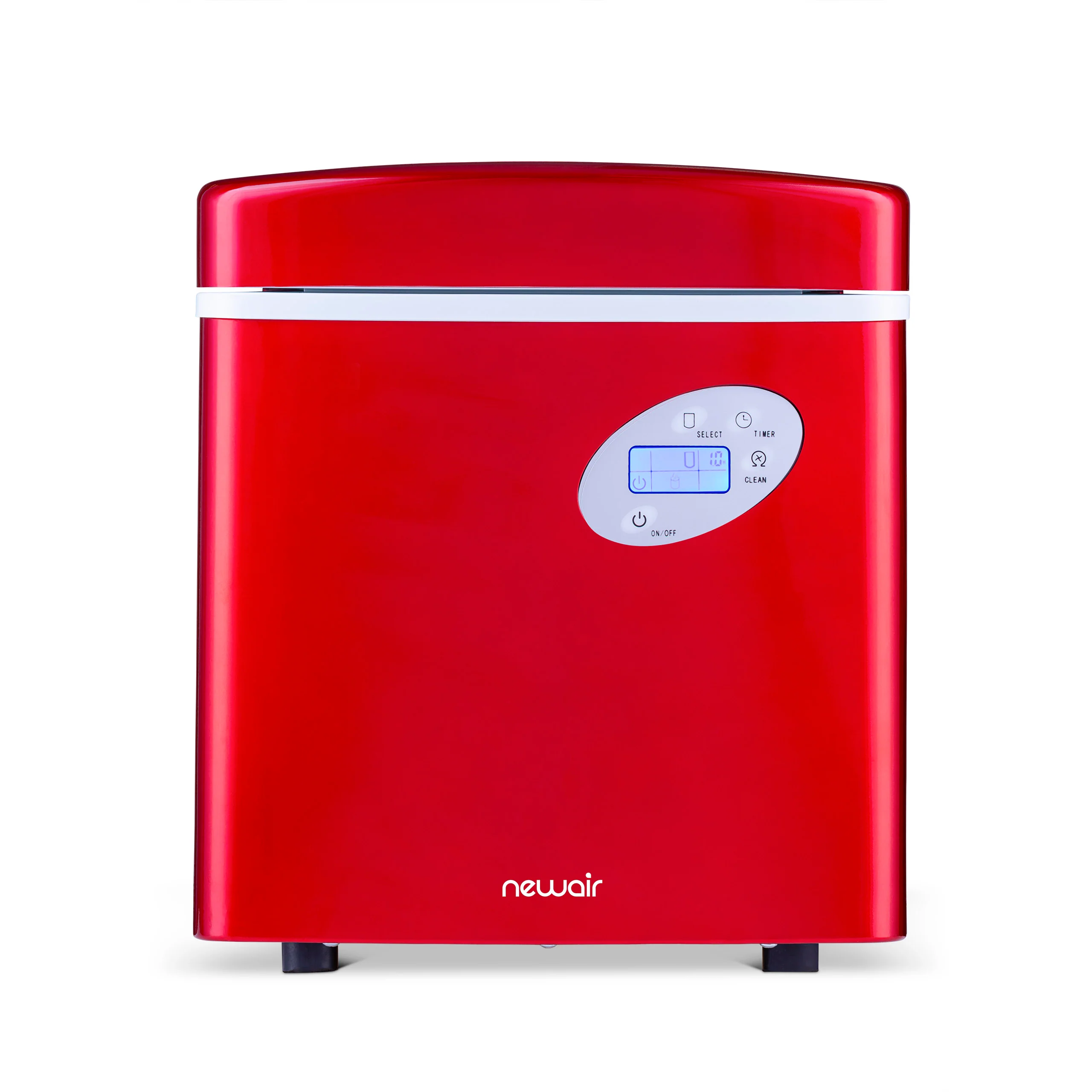2025 Máquina de Hielo de Encimera Newair® – Cubos de Hielo en Forma de Bala, Rojo
