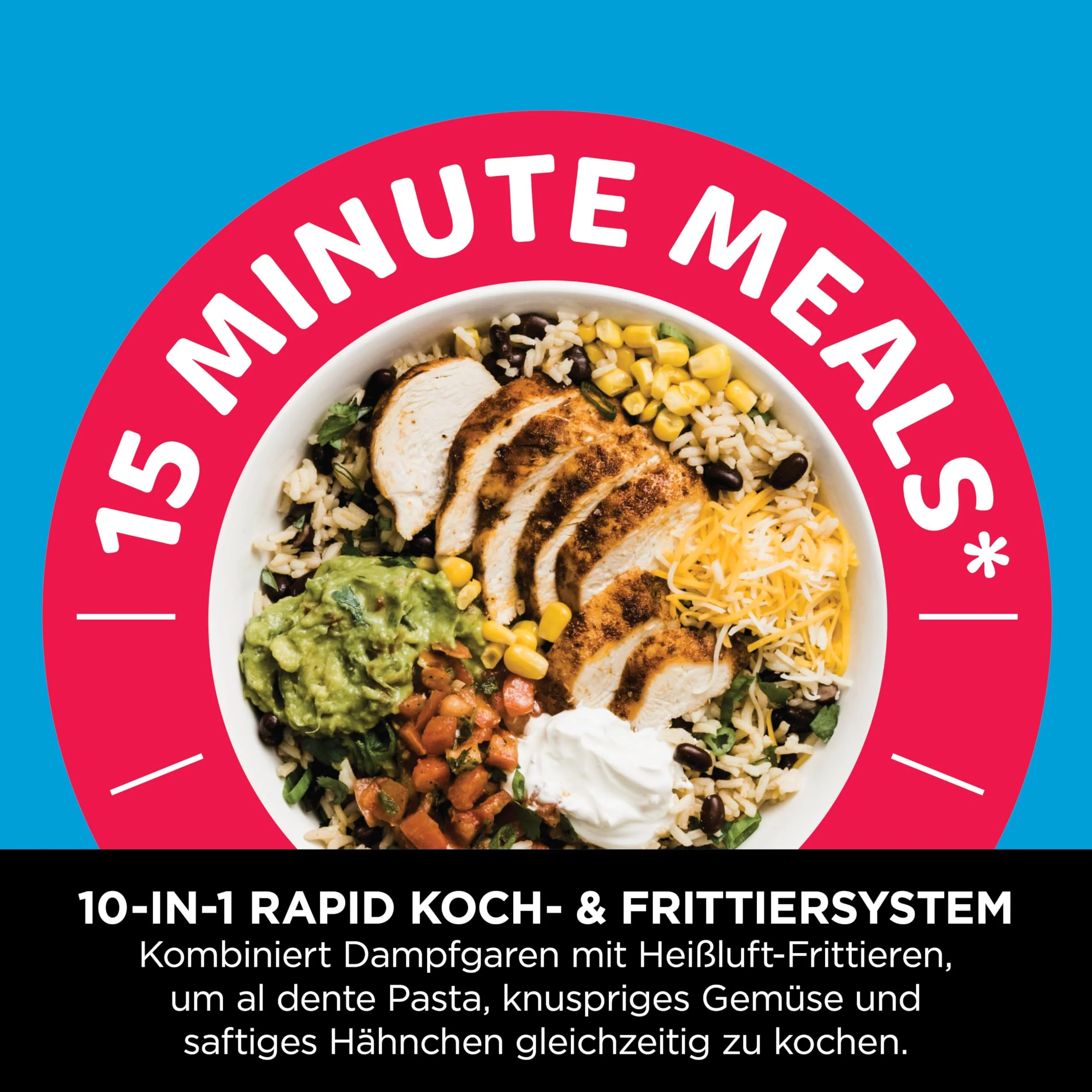 2025 Ninja Speedi Multicuiseur 2025, 5,7 L, Multicuiseur 10 en 1, Freidora de aire, Cocción lenta, Parrilla, Horno, Negro y Cobre ON400EUCP