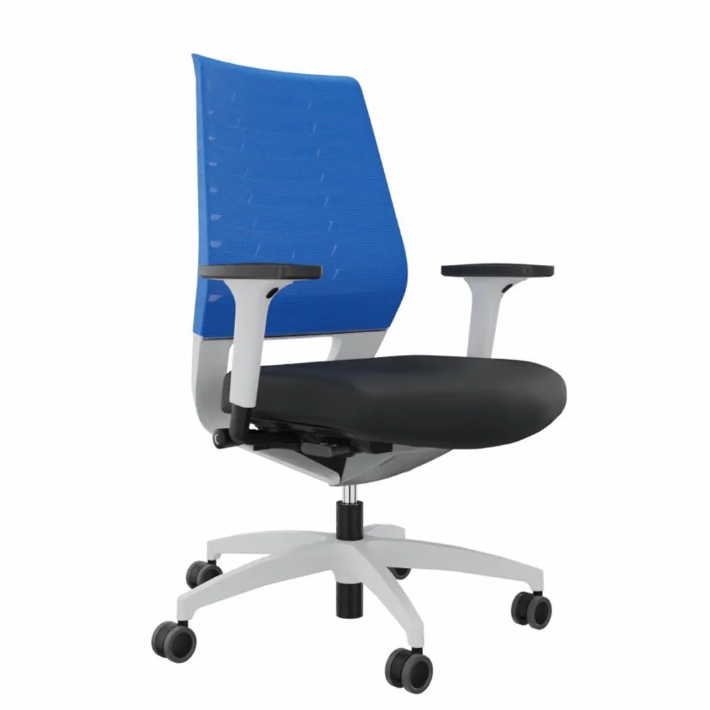 2025 Silla de Oficina Ergonómica Dauphin X-CODE XC 5380 – BLANCA – Respaldo de Color