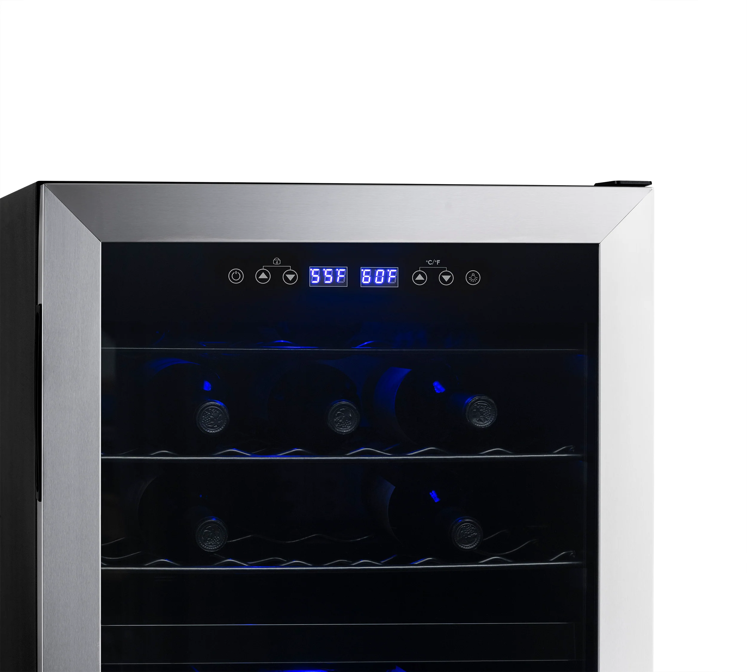 2025 Refrigerador de Vinos Independiente Newair® de Acero Inoxidable – 43 Botellas – 18,9