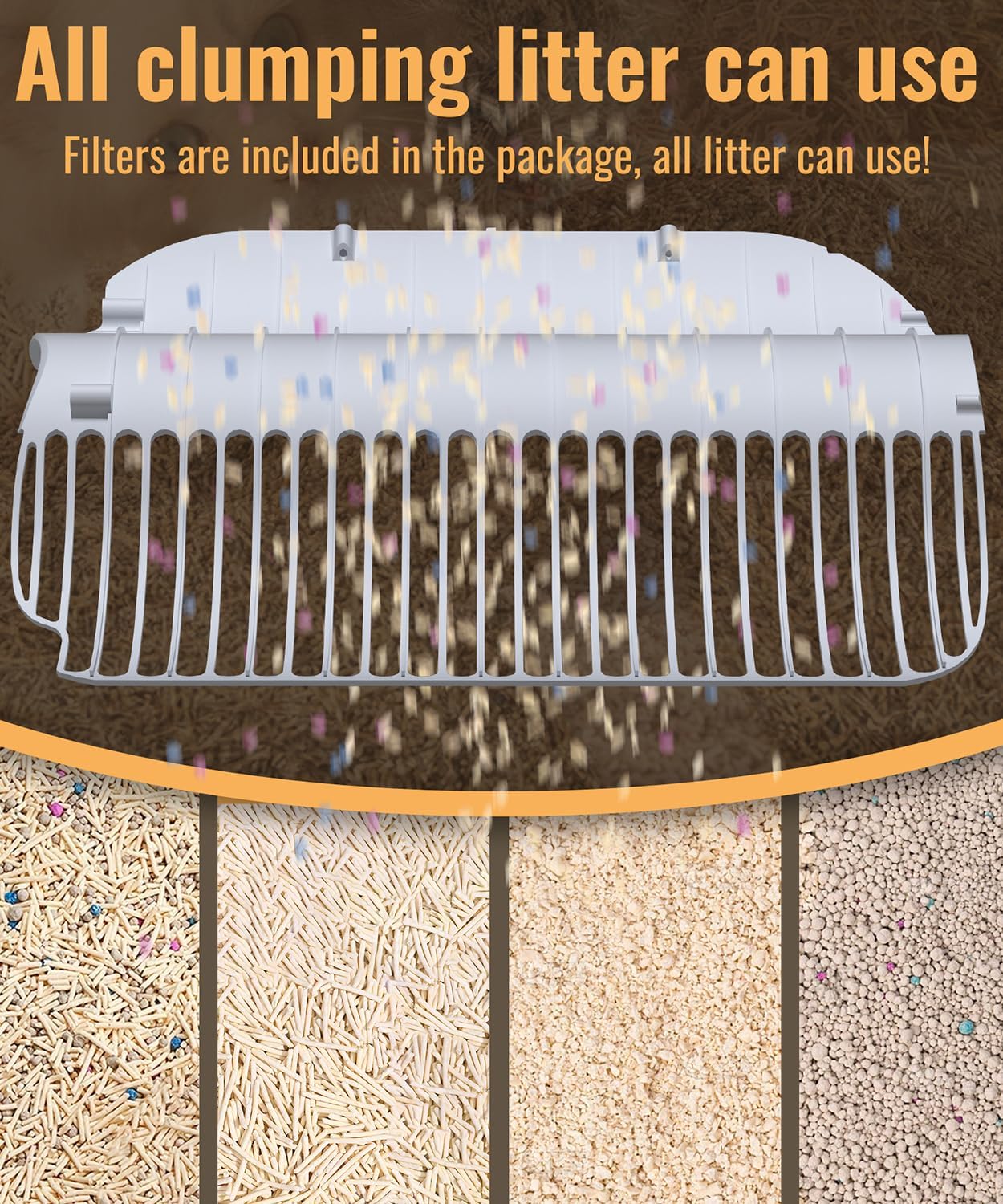 2025 Caja de Arena Autolimpiante - 110L Caja Automática para Gatos, Compatible con Todo Tipo de Arena, con 1 Rollo de Bolsas de Basura y Alfombrilla, Control por App, Color Gris Grande