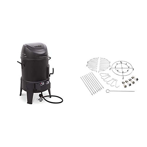 Char-Broil Big Easy TRU-Infrared Ahumador-Asador-Parrilla con kit de accesorios para fritura de pavo de 22 piezas, cocción uniforme, capacidad de 25 lb