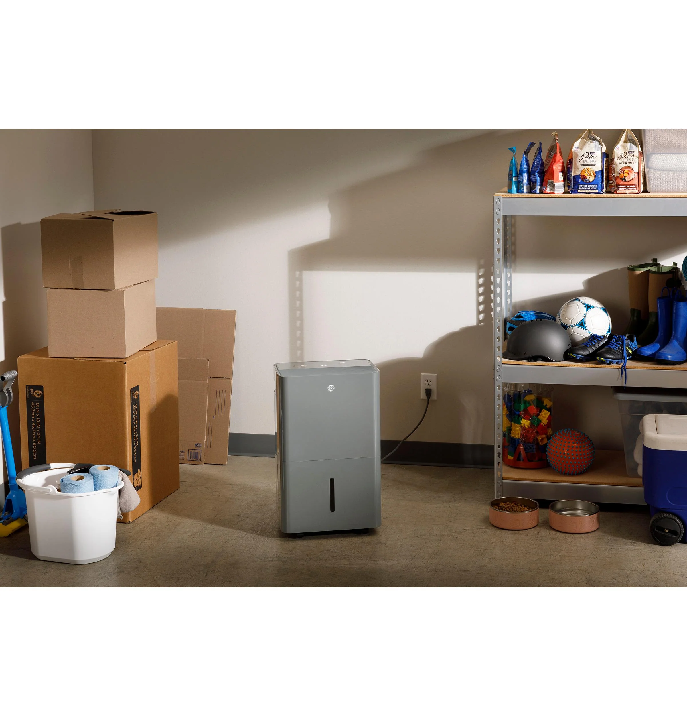 2025 Deshumidificador Portátil Inteligente GE Energy Star® de 50 Pintas con Función Smart Dry para Espacios Húmedos