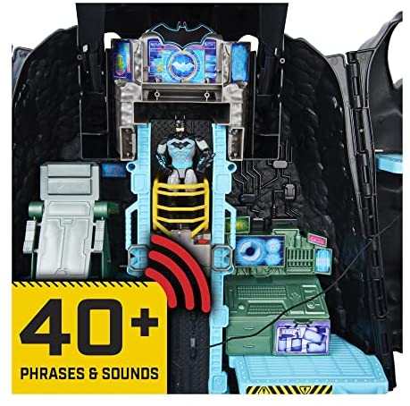 Batman, Bat-Tech Batcueva – Set de Juego Gigante Transformable con Figura Exclusiva de Batman de 4” y Accesorios