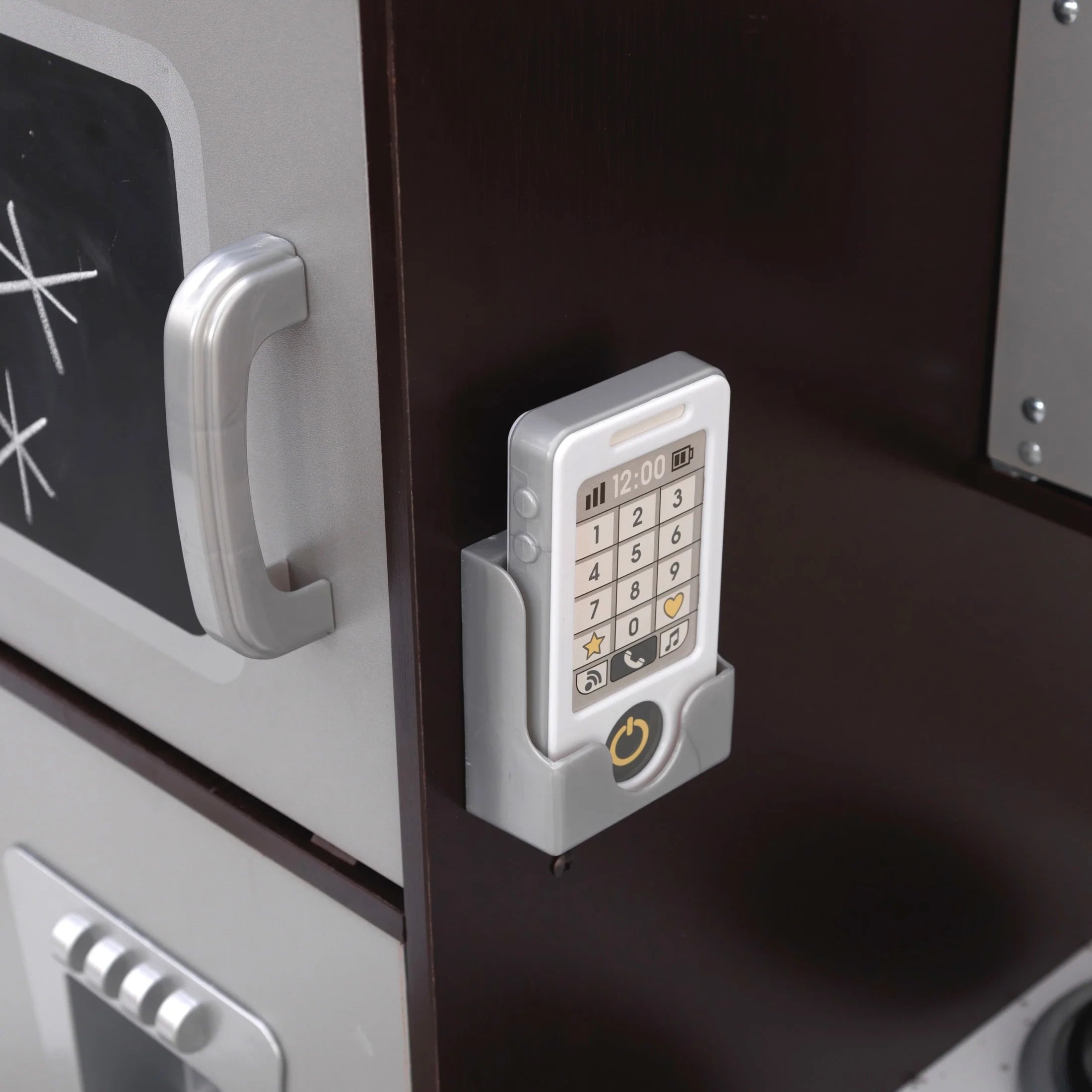 2025 Cocina de Juguete KidKraft Uptown Espresso de Madera con 30 Accesorios de Comida