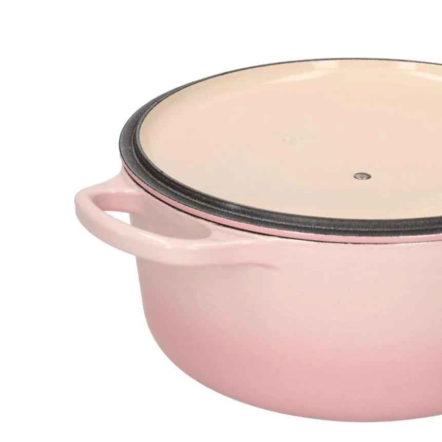 2025 Le Creuset - Sartén para asar / guisar Signature redonda rosa concha 24 cm 4,2 l