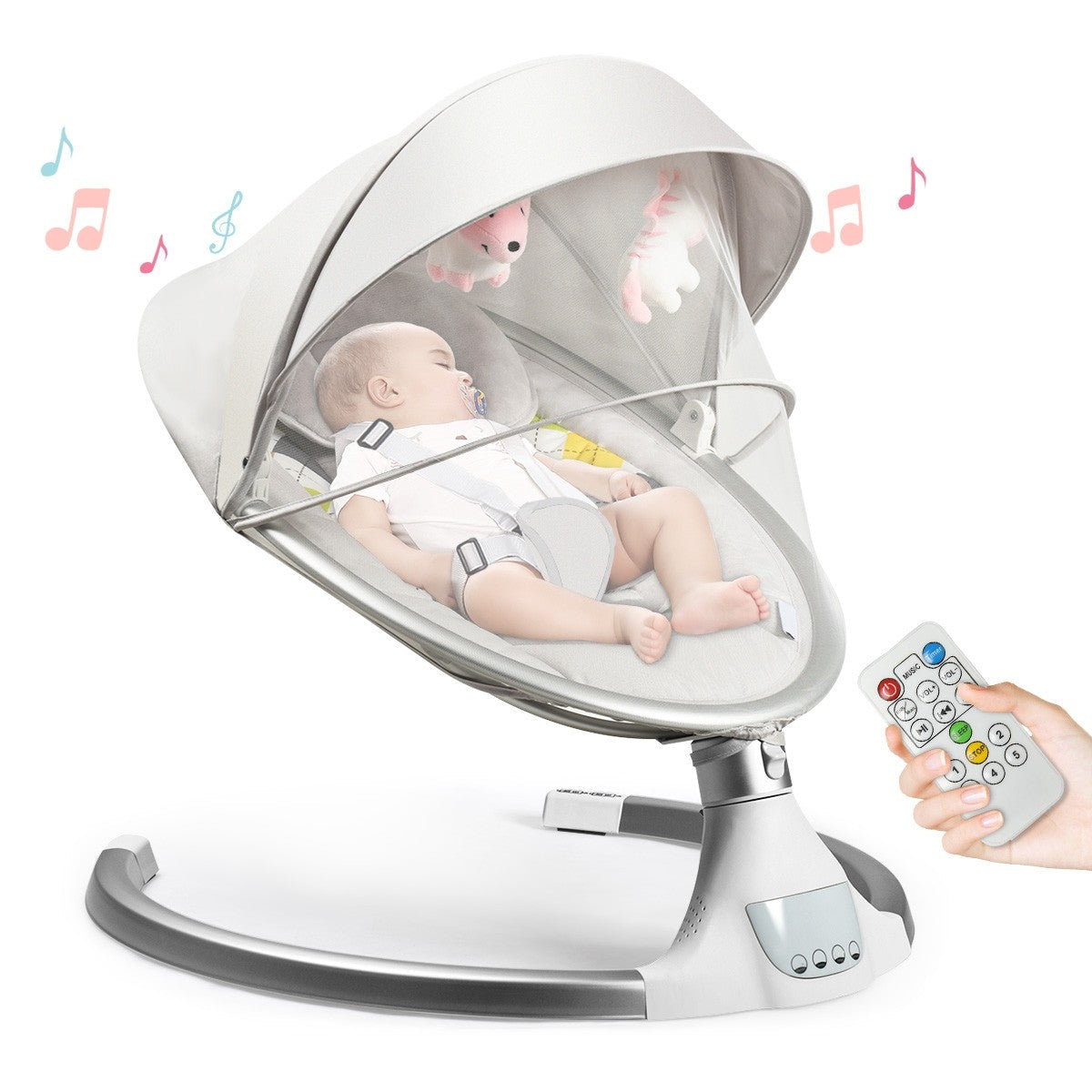 Columpio Automático de Lujo para Bebé con Balancín y Silla Mecedora Infantil