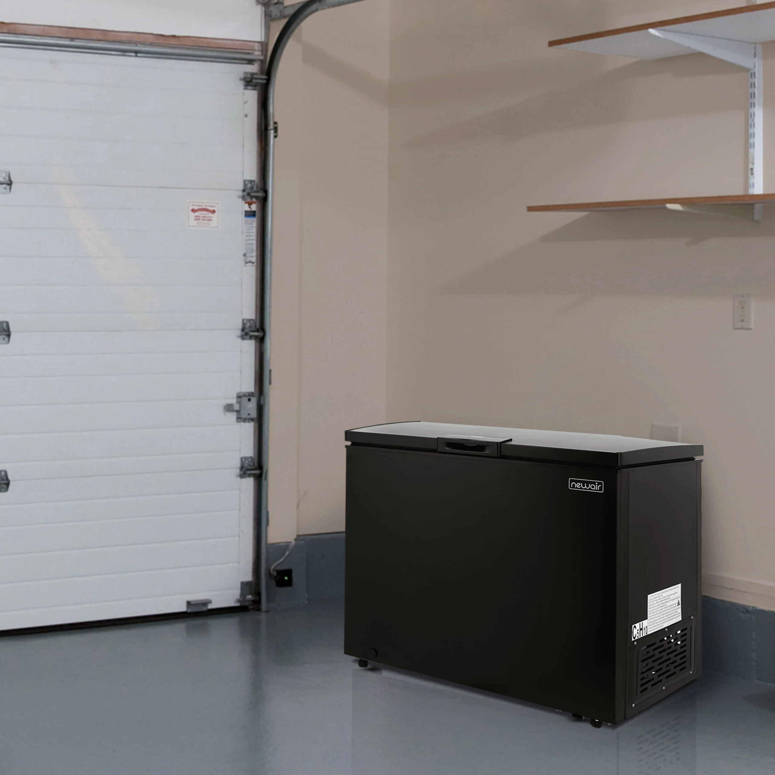 2025 Congelador tipo baúl compacto Newair®, 6.7 pies cúbicos – Negro