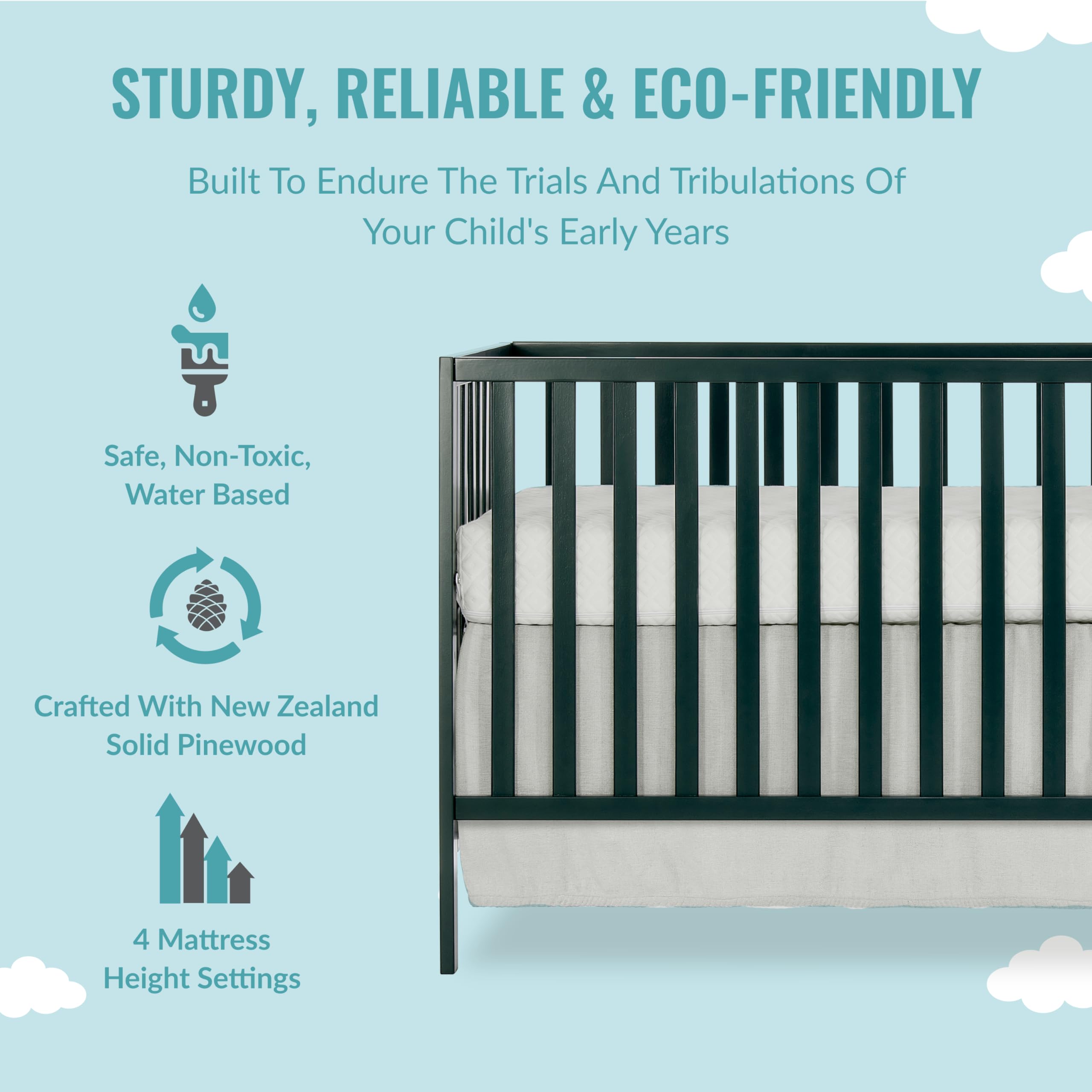 2025 Cuna Convertible Synergy con Cambiador, Olive