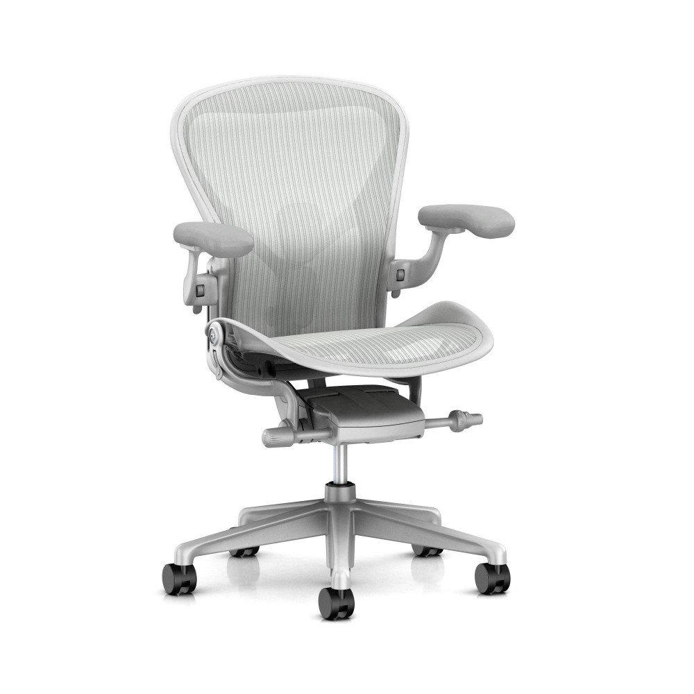 2025 Silla de Oficina Herman Miller Aeron Remastered Tamaño C - Color Mineral, Ajustes Completos, Ruedas para Suelo Duro