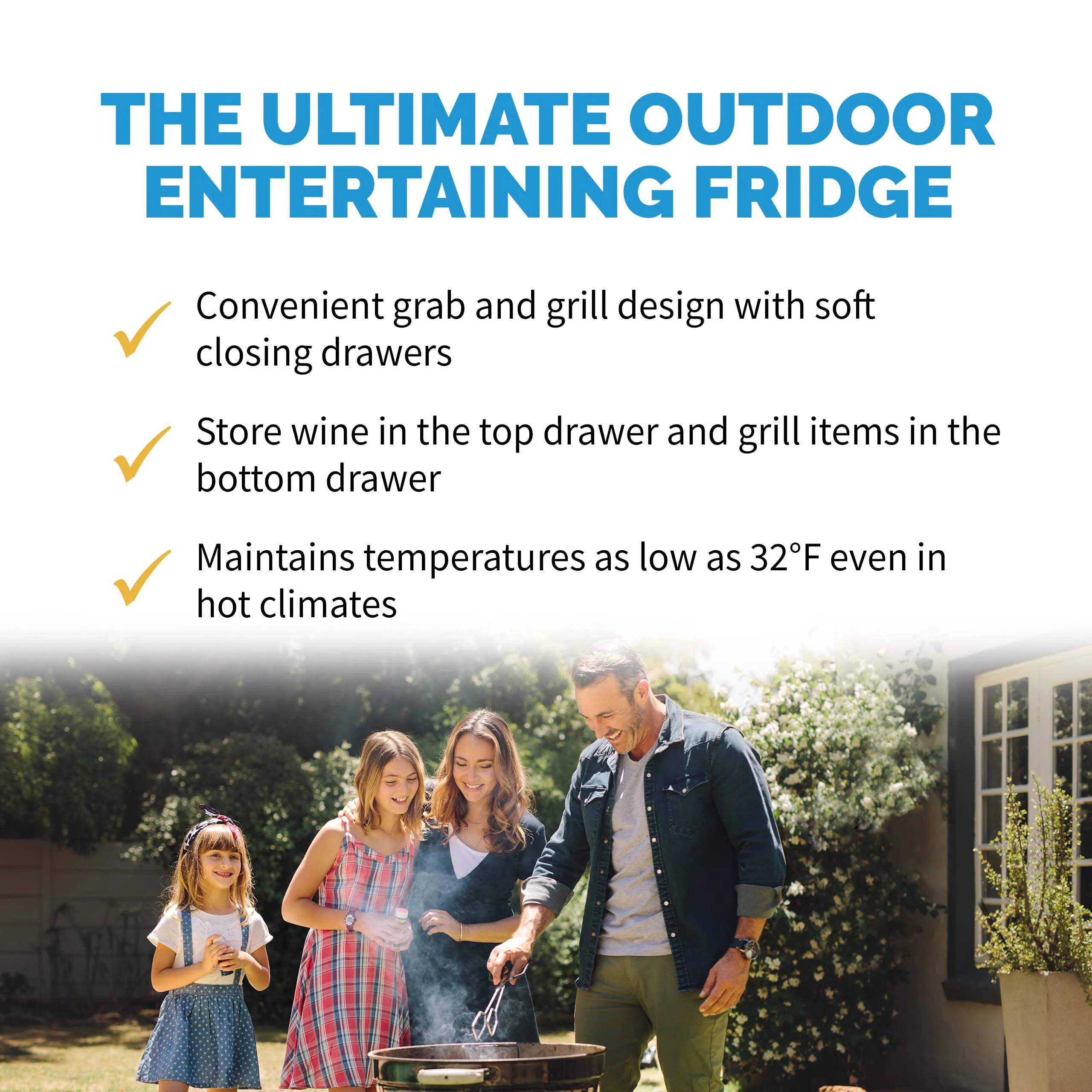 2025 Newair® Refrigerador de Bebidas Empotrable para Interior/Exterior - 80 Latas, 20 Botellas - 24”