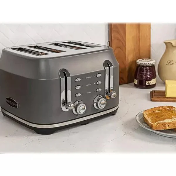 2025 Tostadora clásica Rangemaster RMCL4S201GY para 4 rebanadas – Gris