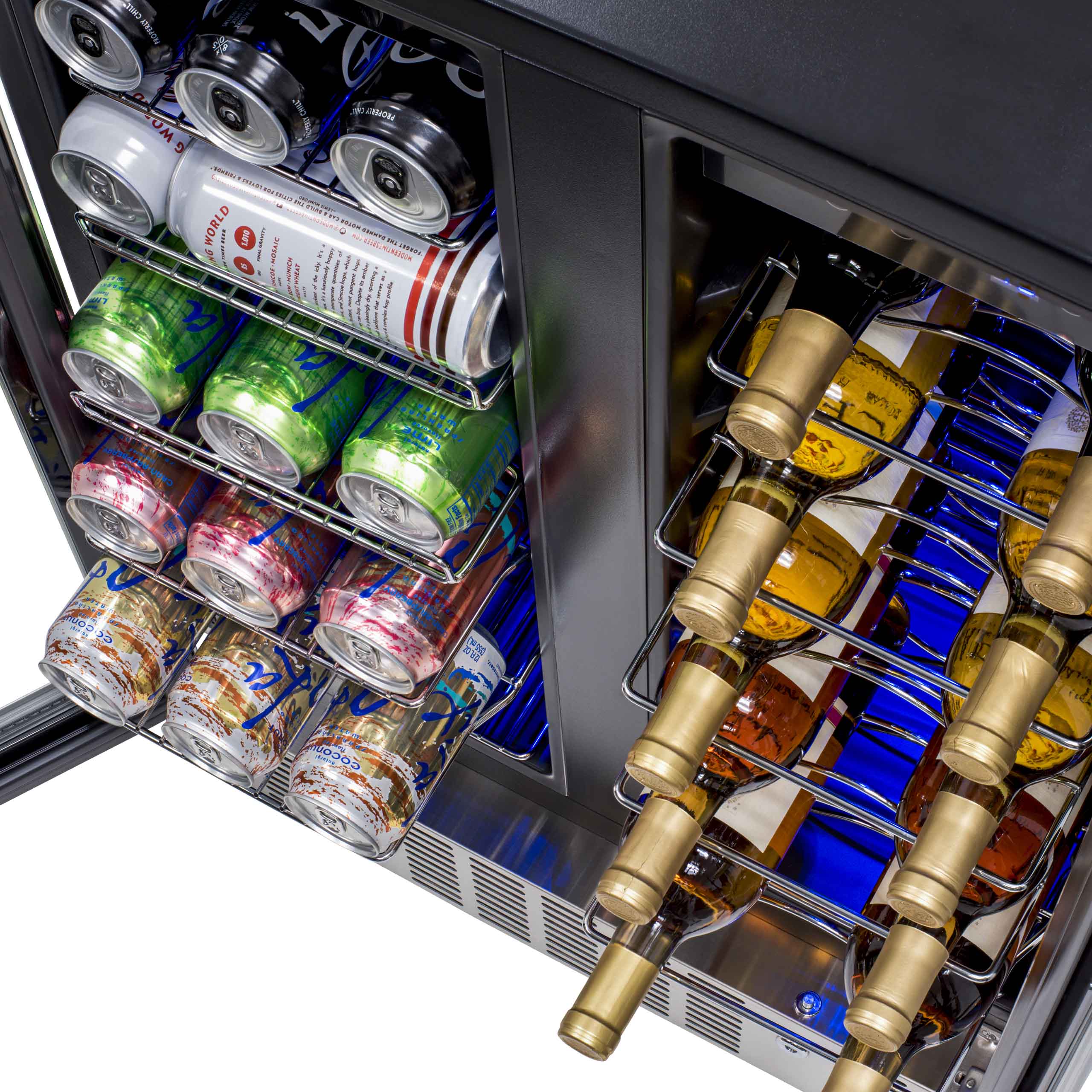 2025 Newair® Refrigerador Empotrable de Doble Zona para 58 Latas y 18 Botellas - 24