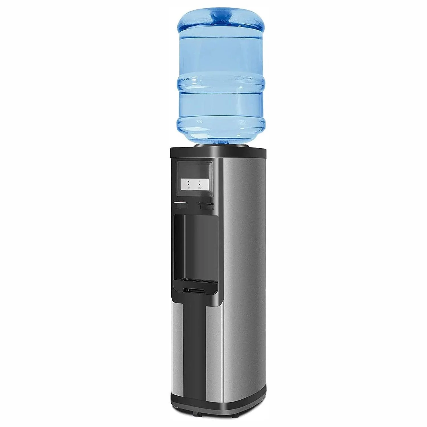 2025 Fuente de agua de carga superior para botellas de 3–5 galones – Agua caliente y fría con seguridad infantil – Negra