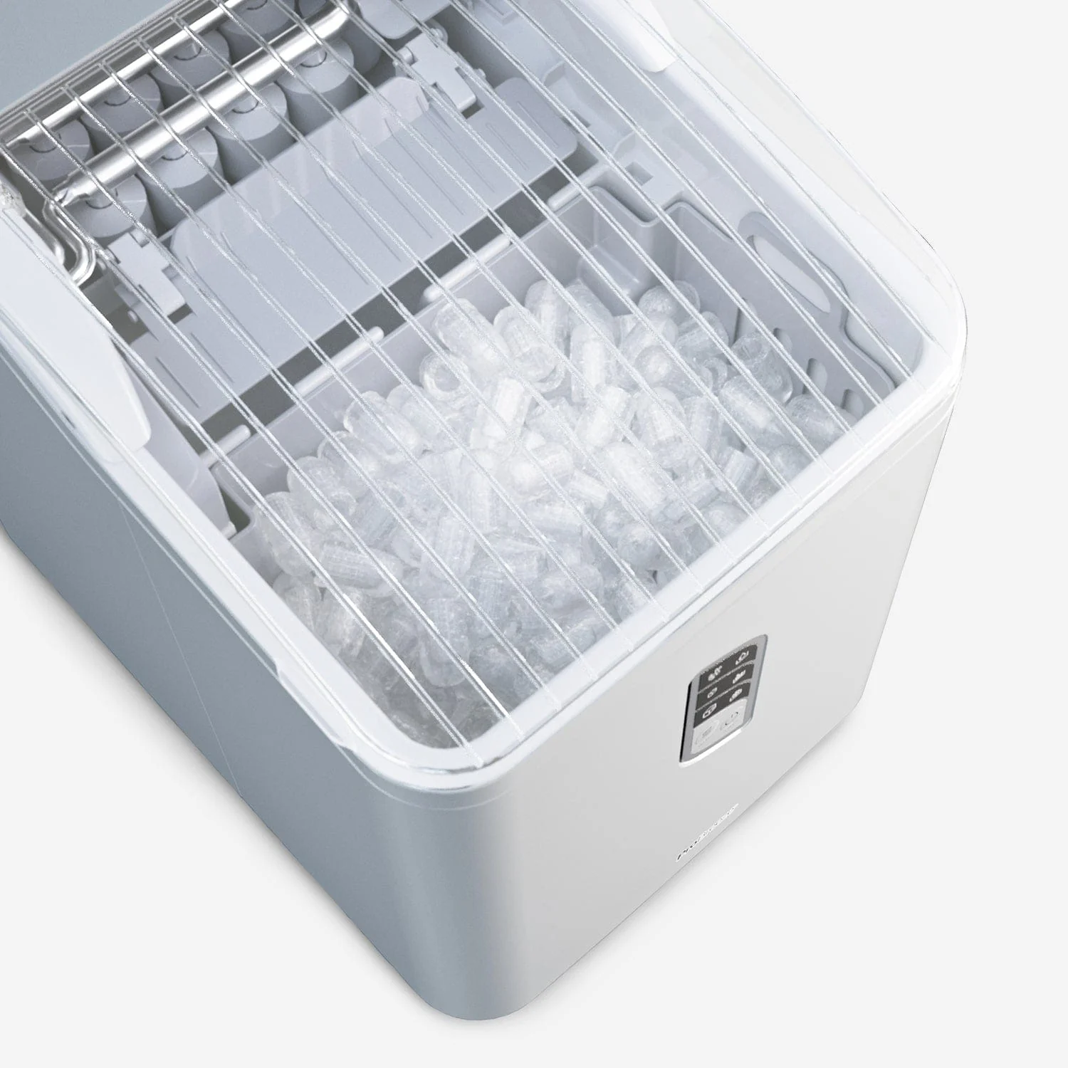 Máquina de Hielo de Mostrador - 2L Autolimpiante - Producción Diaria de 15 kg - Blanco