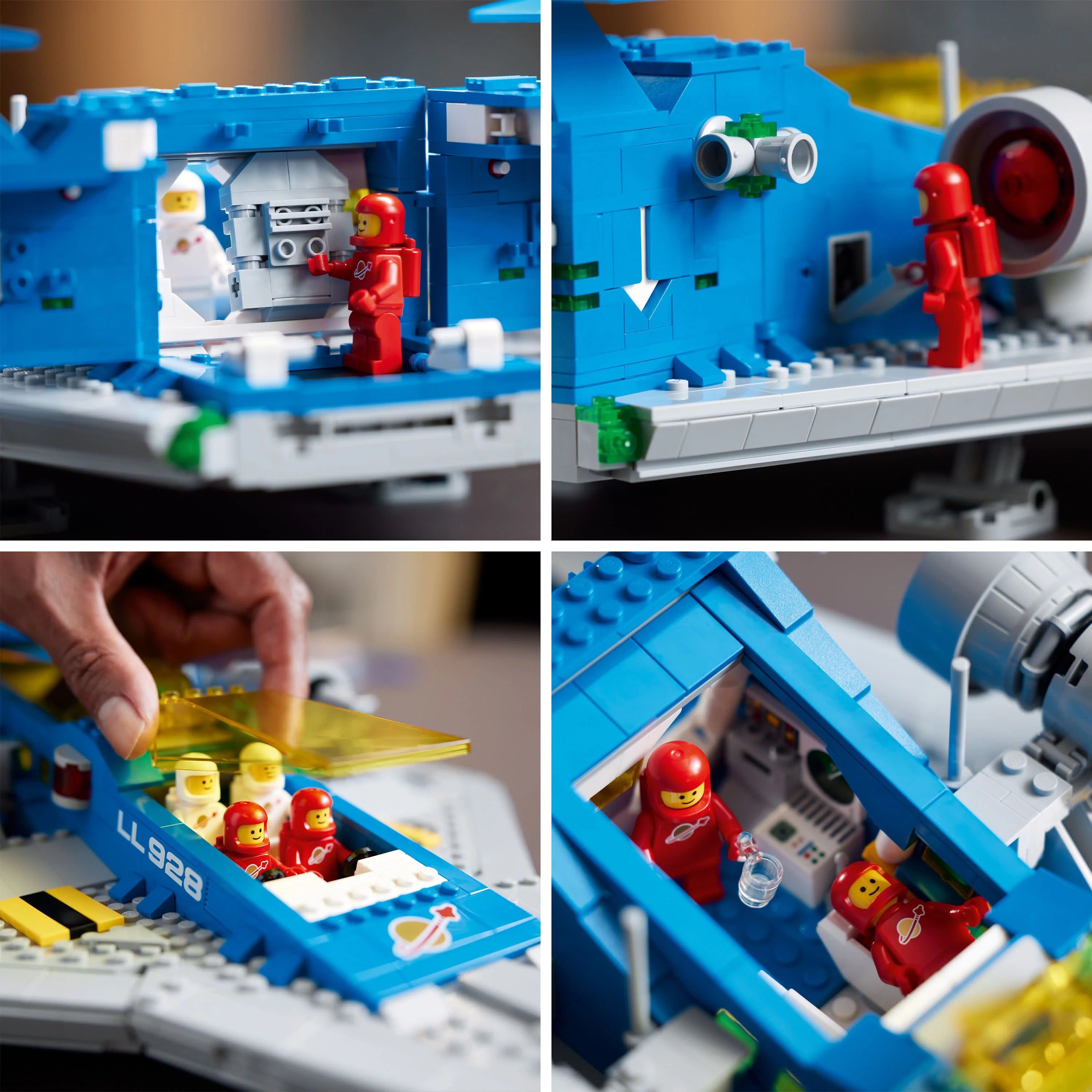 LEGO Icons Explorador Galáctico 10497 – Edición Coleccionable del 90.º Aniversario, Nave Espacial Clásica con Figuras de Astronautas, Set de Construcción para Adultos, Idea de Regalo para Fans del Espacio
