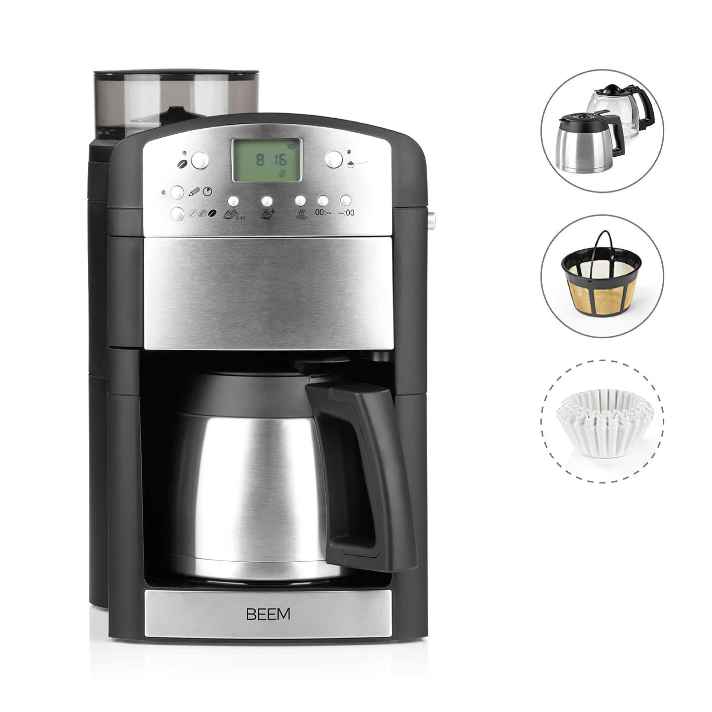 2025 FRESH-AROMA-PERFECT Cafetera de filtro con molinillo – Dúo