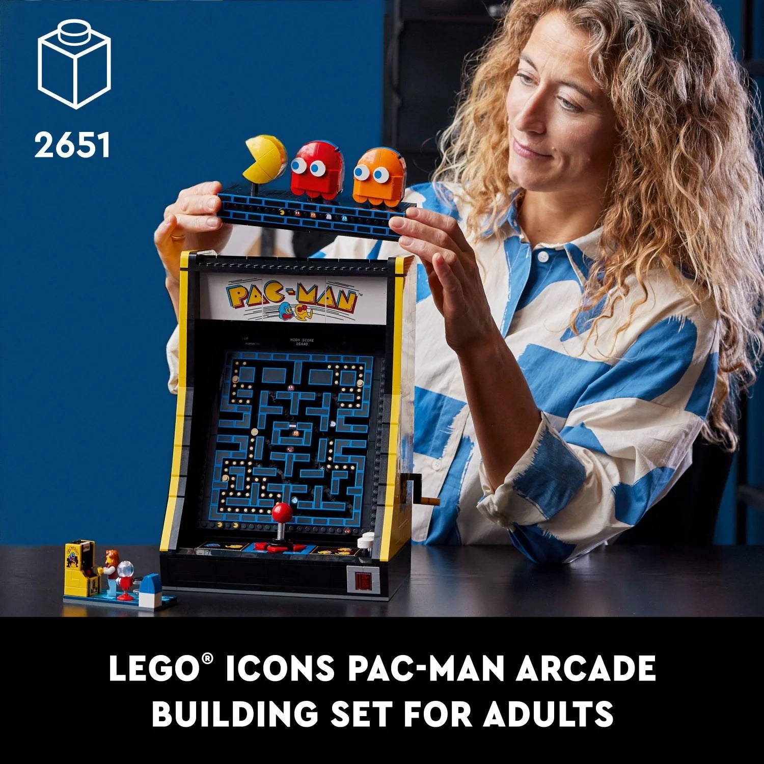 LEGO Icons Arcade PAC-MAN 10323 – Set de Construcción para Adultos, Replica de un Clásico Videojuego, Regalo Nostálgico para Fans de Juegos Retro y Decoración Vintage, Incluye Figuras de PAC-MAN, BLINKY y CLYDE