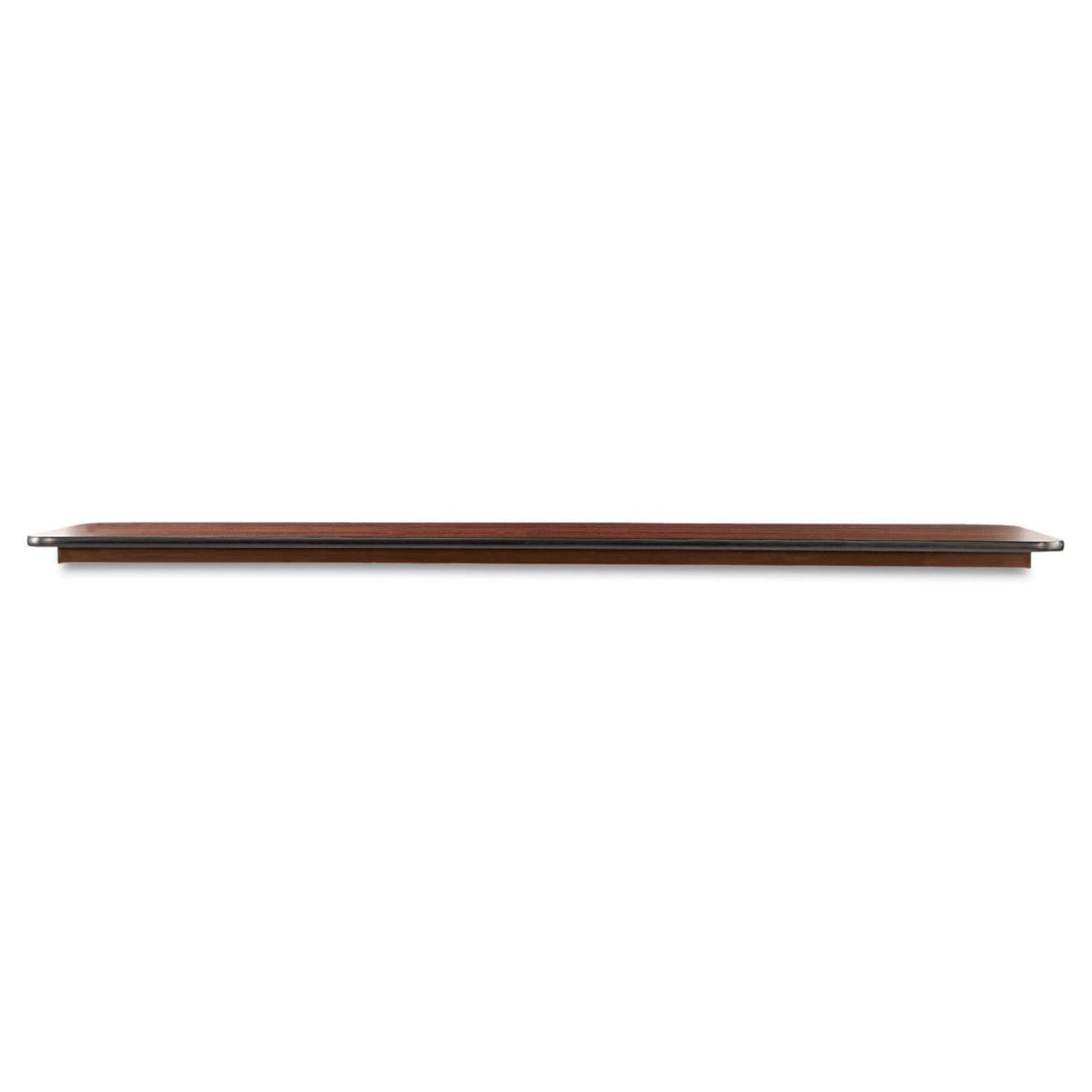 Mesa Plegable Rectangular de Madera Alera, 72″ de Ancho x 18″ de Fondo x 29″ de Alto, Color Caoba