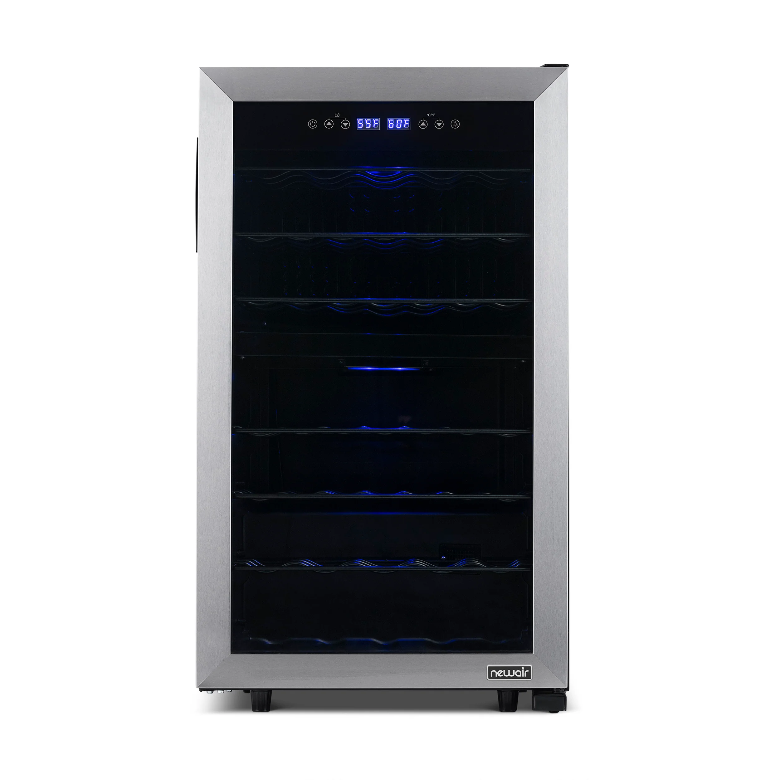 2025 Refrigerador de Vinos Independiente Newair® de Acero Inoxidable – 43 Botellas – 18,9