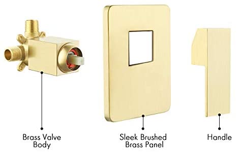 Grifo de Ducha KES Negro con Válvula de Ducha y Cabezal de Lluvia