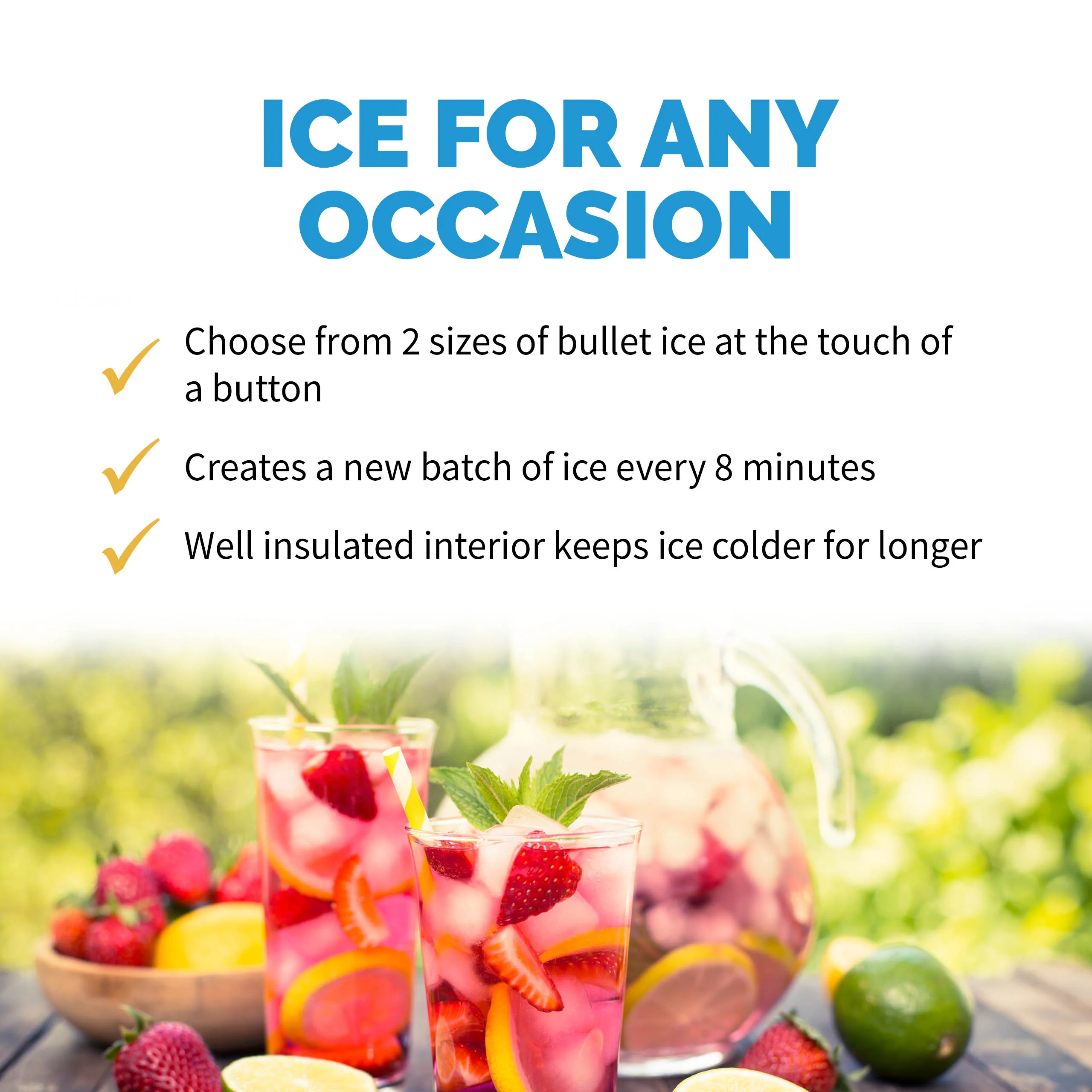 2025 Máquina de hielo de mostrador Newair® – Cubitos en forma de bola, 15 kg/día – Negro