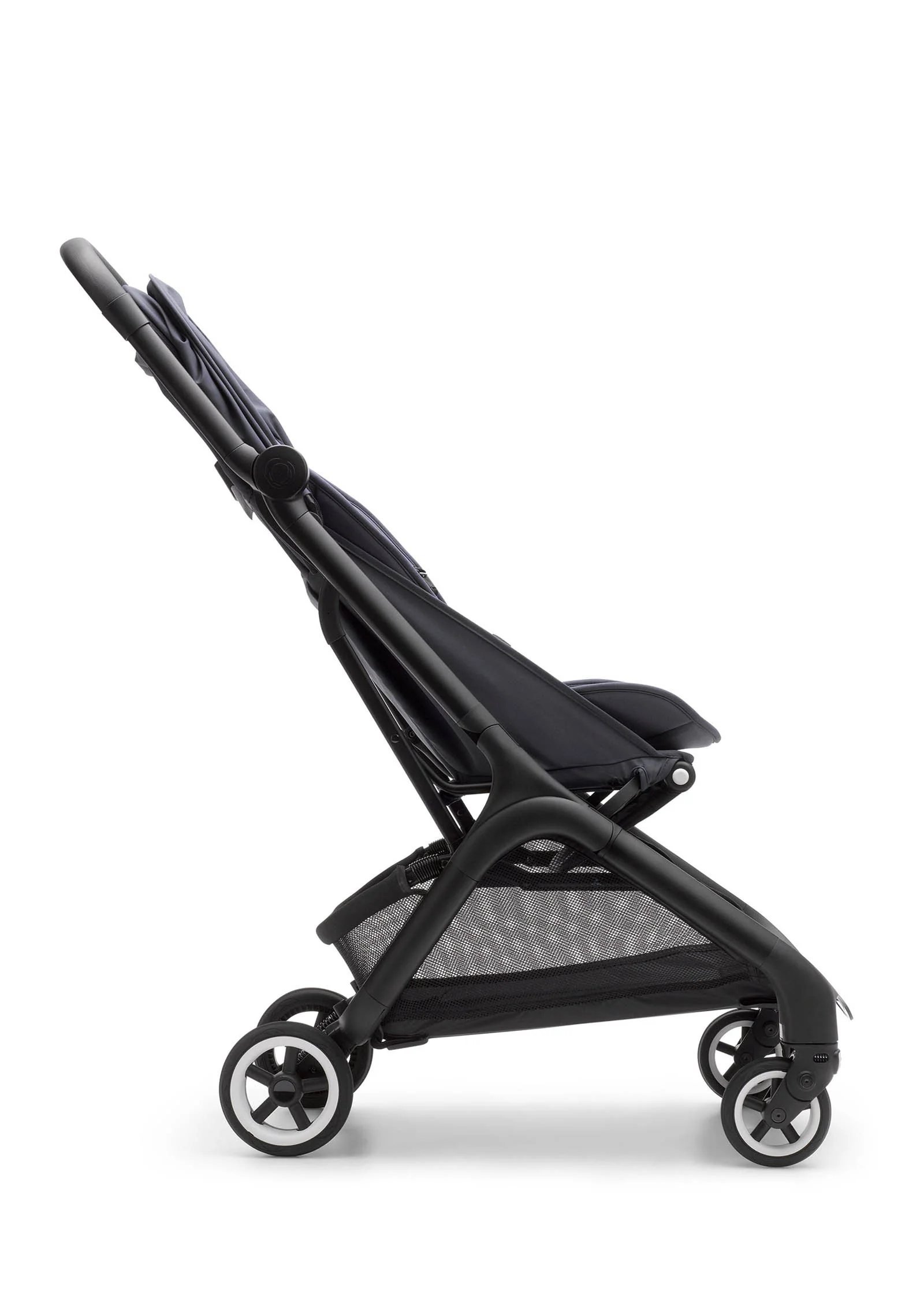 2025 Cochecito Butterfly Buggy Negro / Azul Tormenta