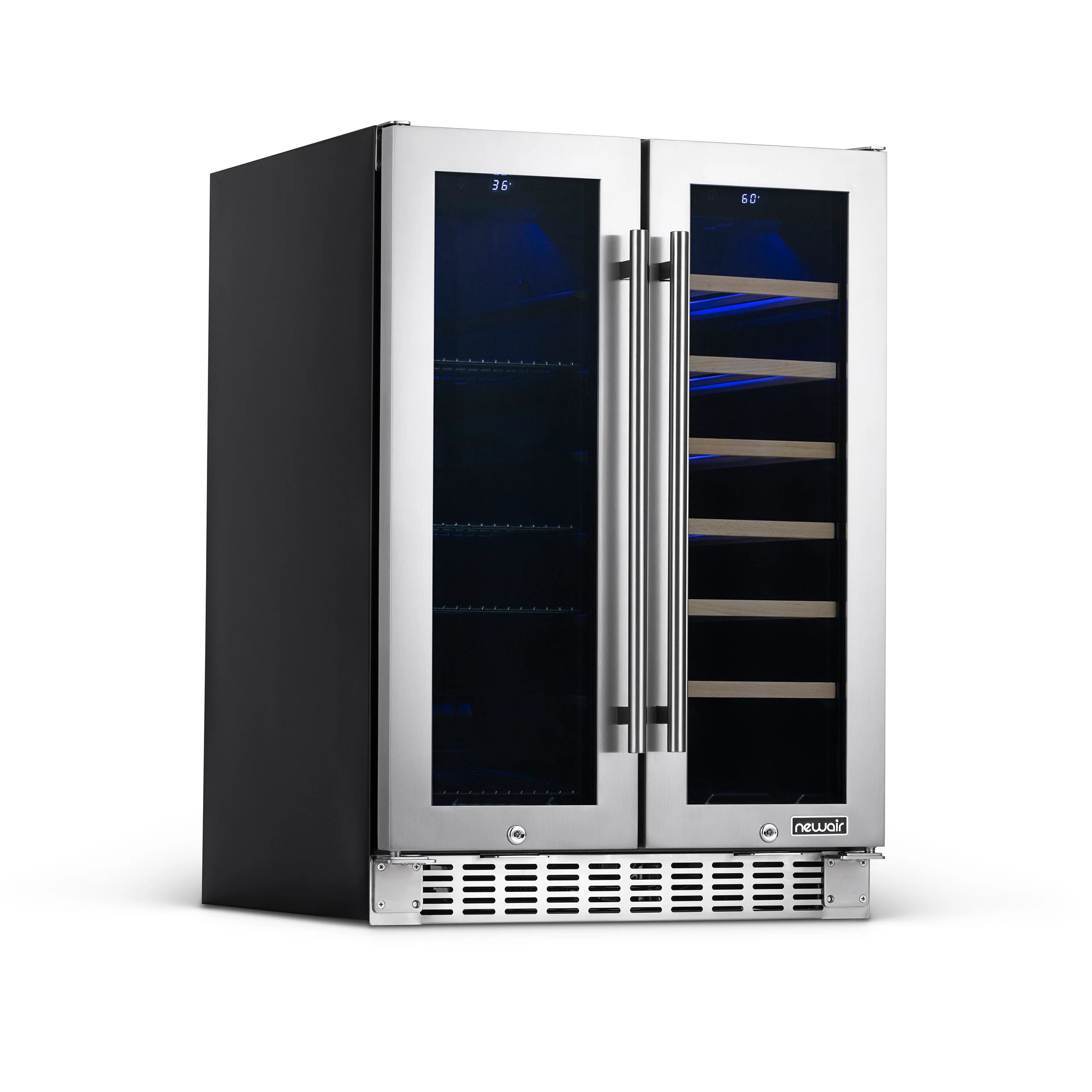2025 Newair® Refrigerador Premium para Bebidas Empotrable de Doble Zona – 58 Latas y 18 Botellas – 24