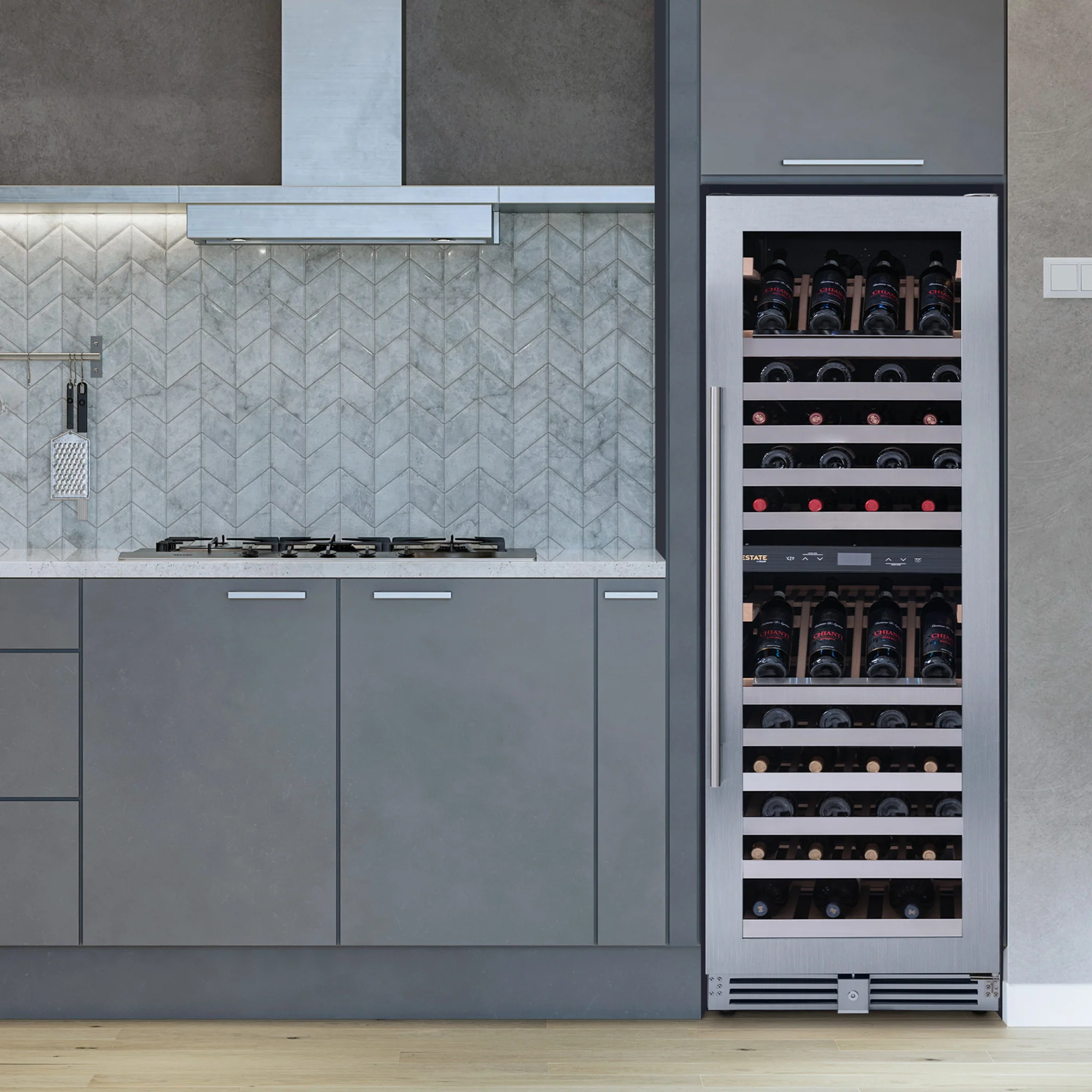 2025 Refrigerador de Vinos Independiente Newair ESTATE – Acero Inoxidable (160 botellas)